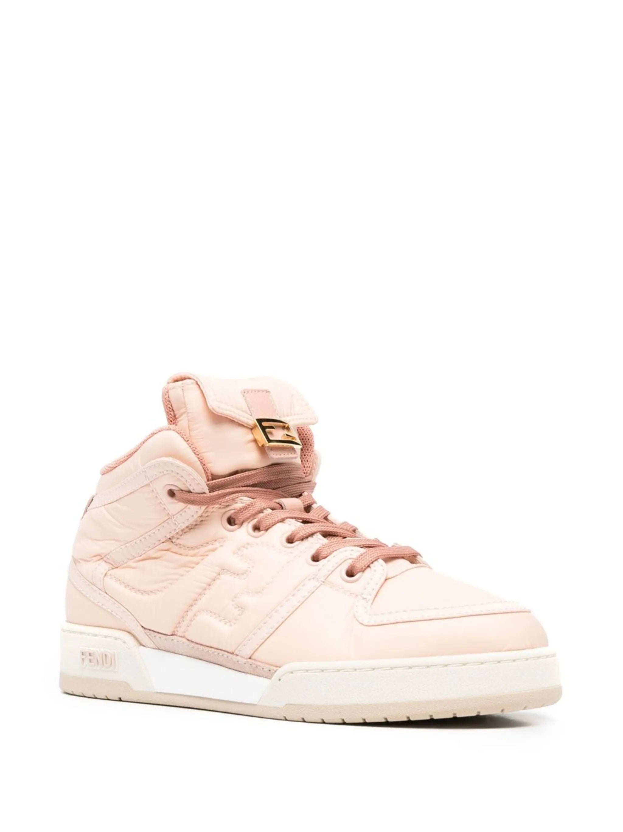 FF-embossed high-top sneakers