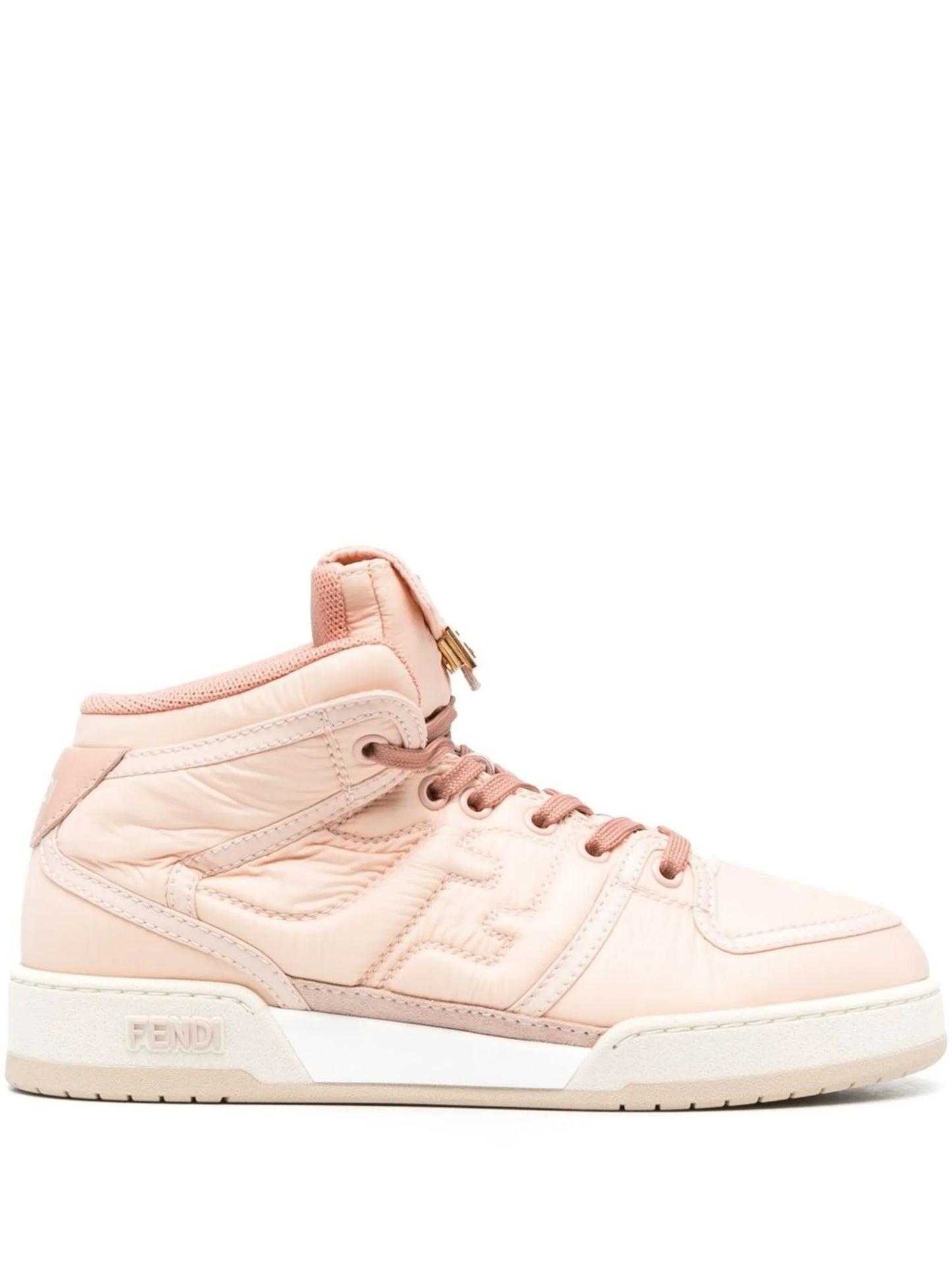 FF-embossed high-top sneakers