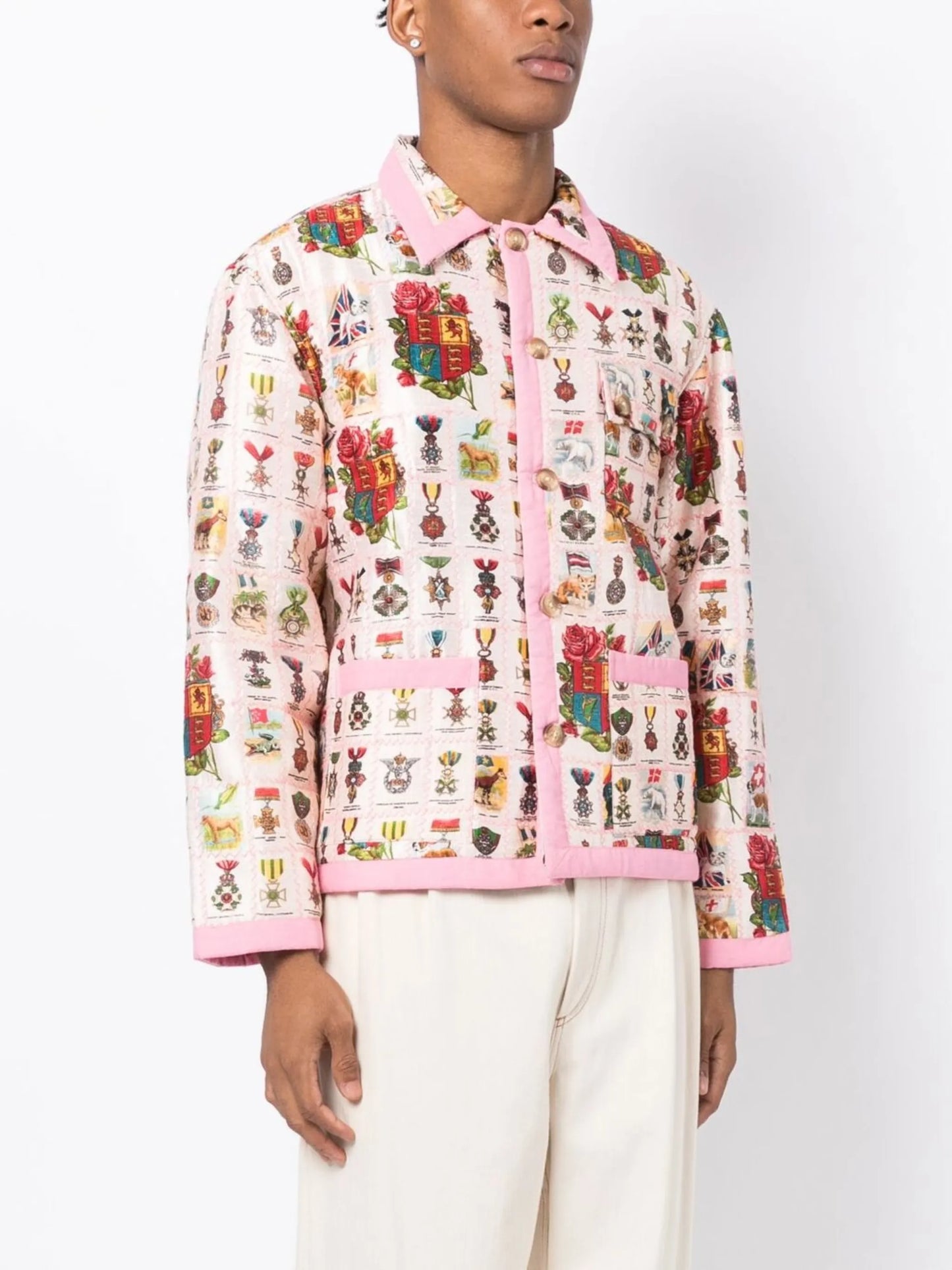 Tobacco Signet quilted jacket