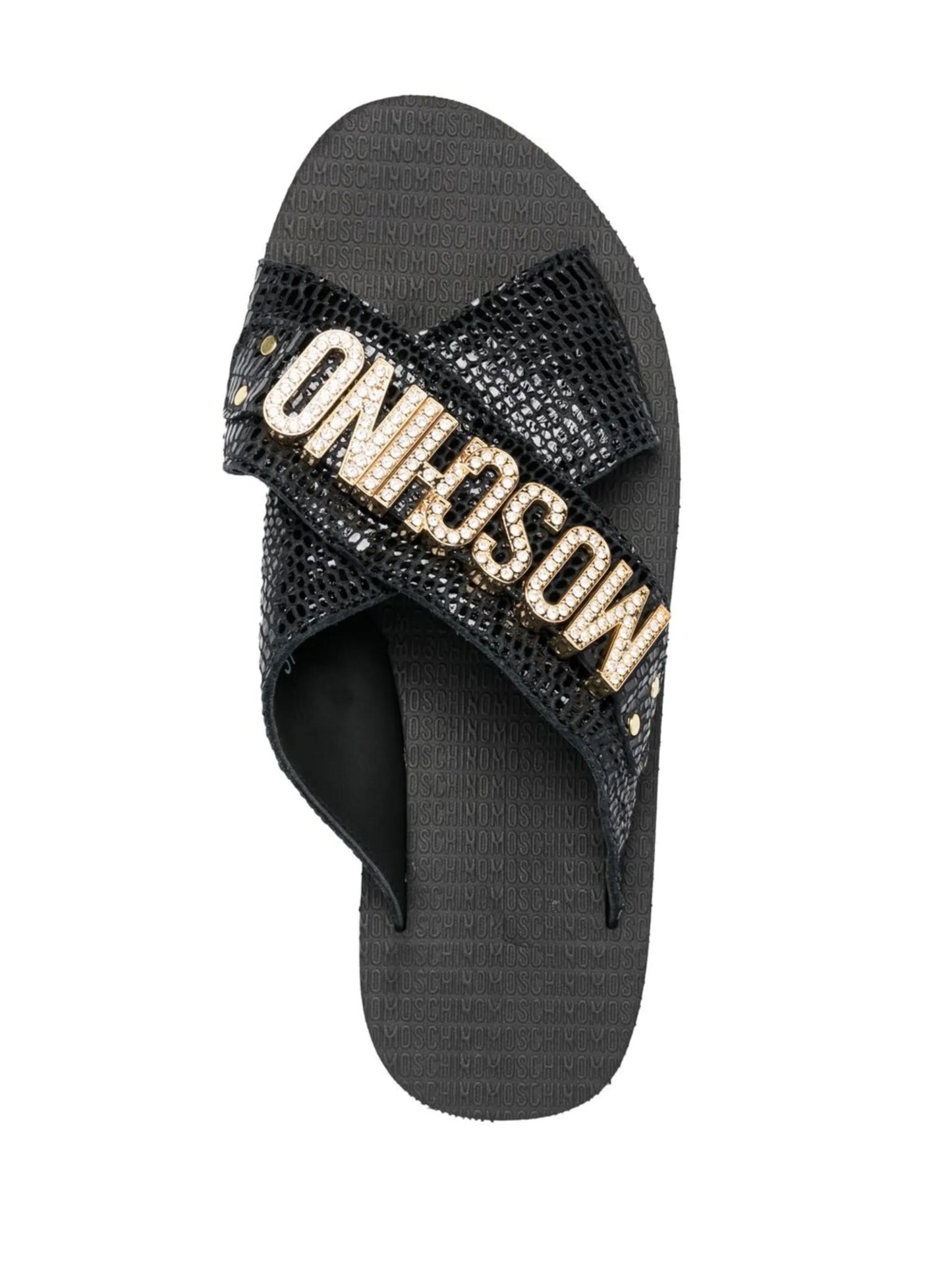 embellished-logo platform sandals