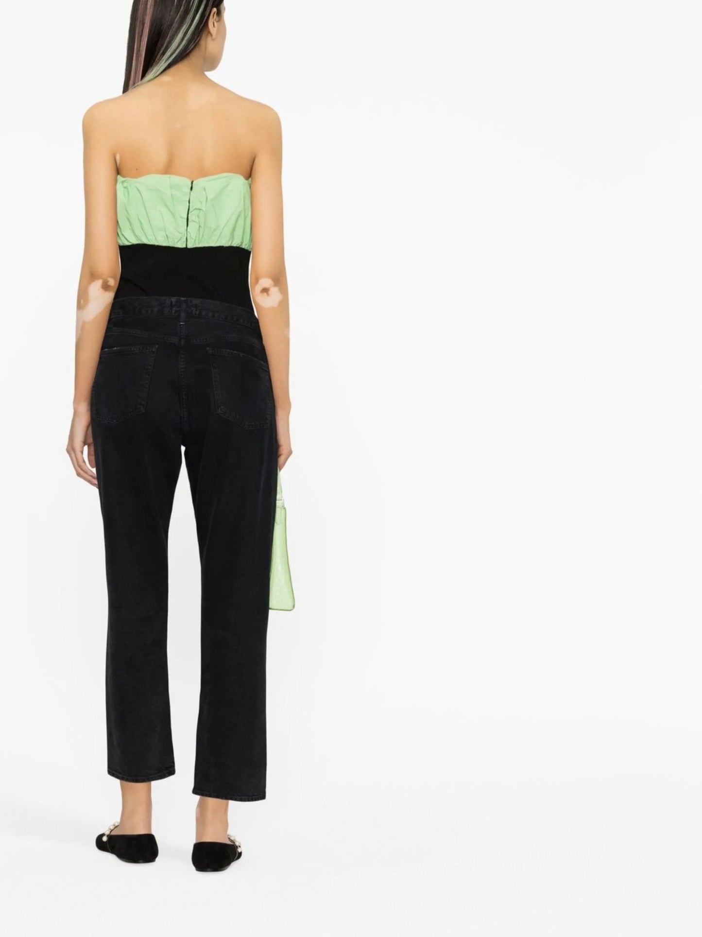 sleeveless gathered top