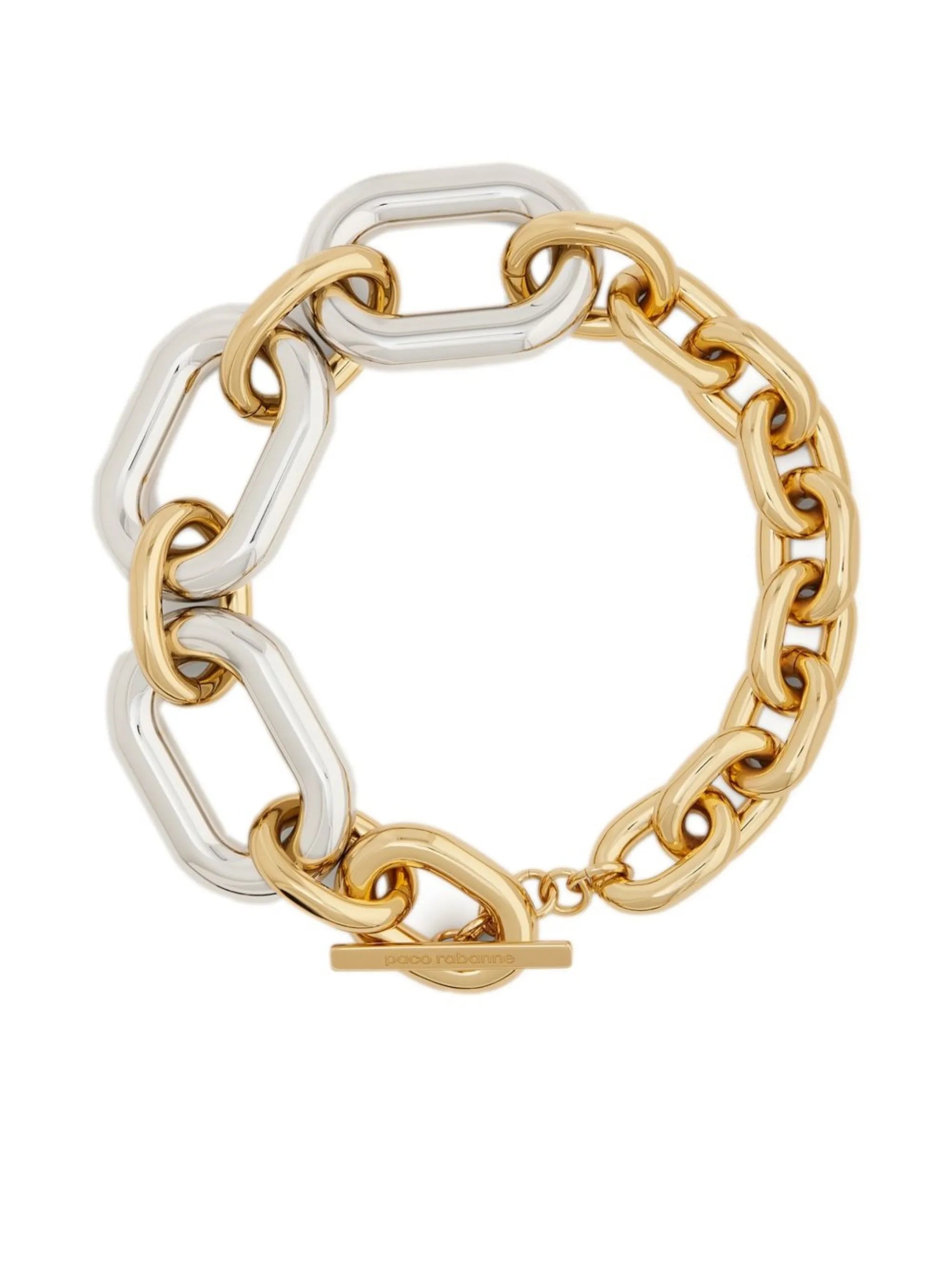 XL Link silver and gold-tone necklace