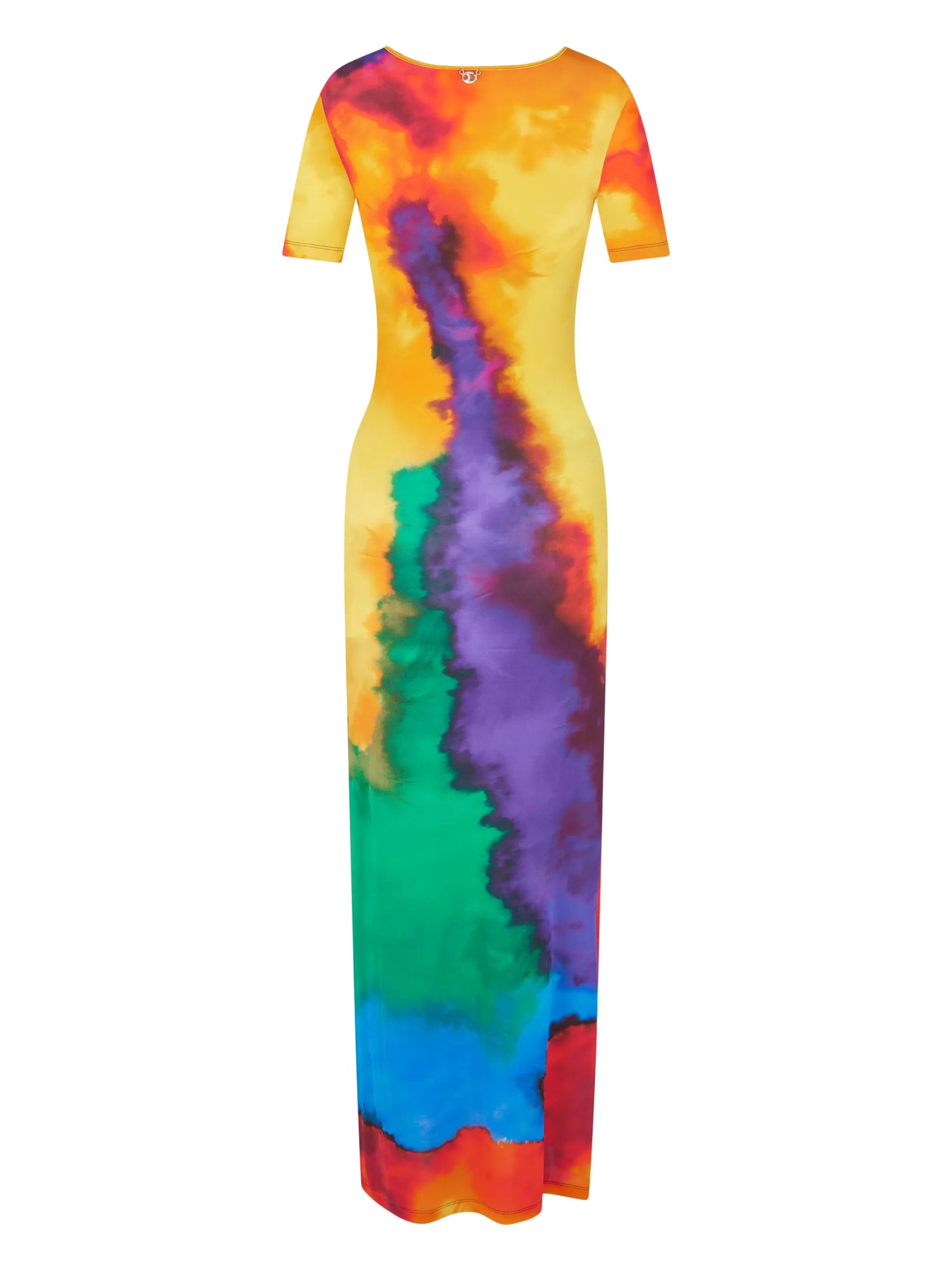 tie-dye print maxi dress
