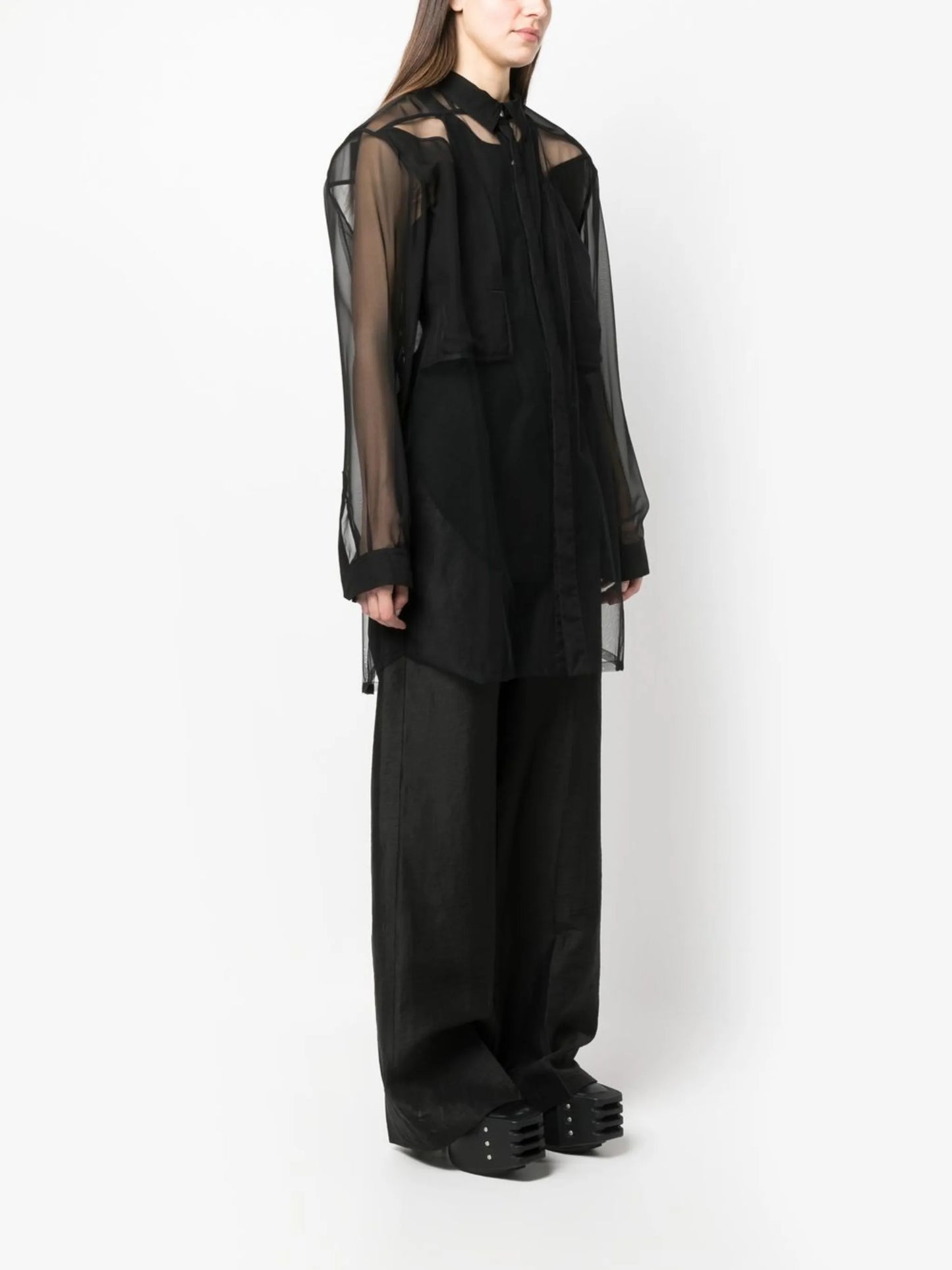 utility see-through shirt