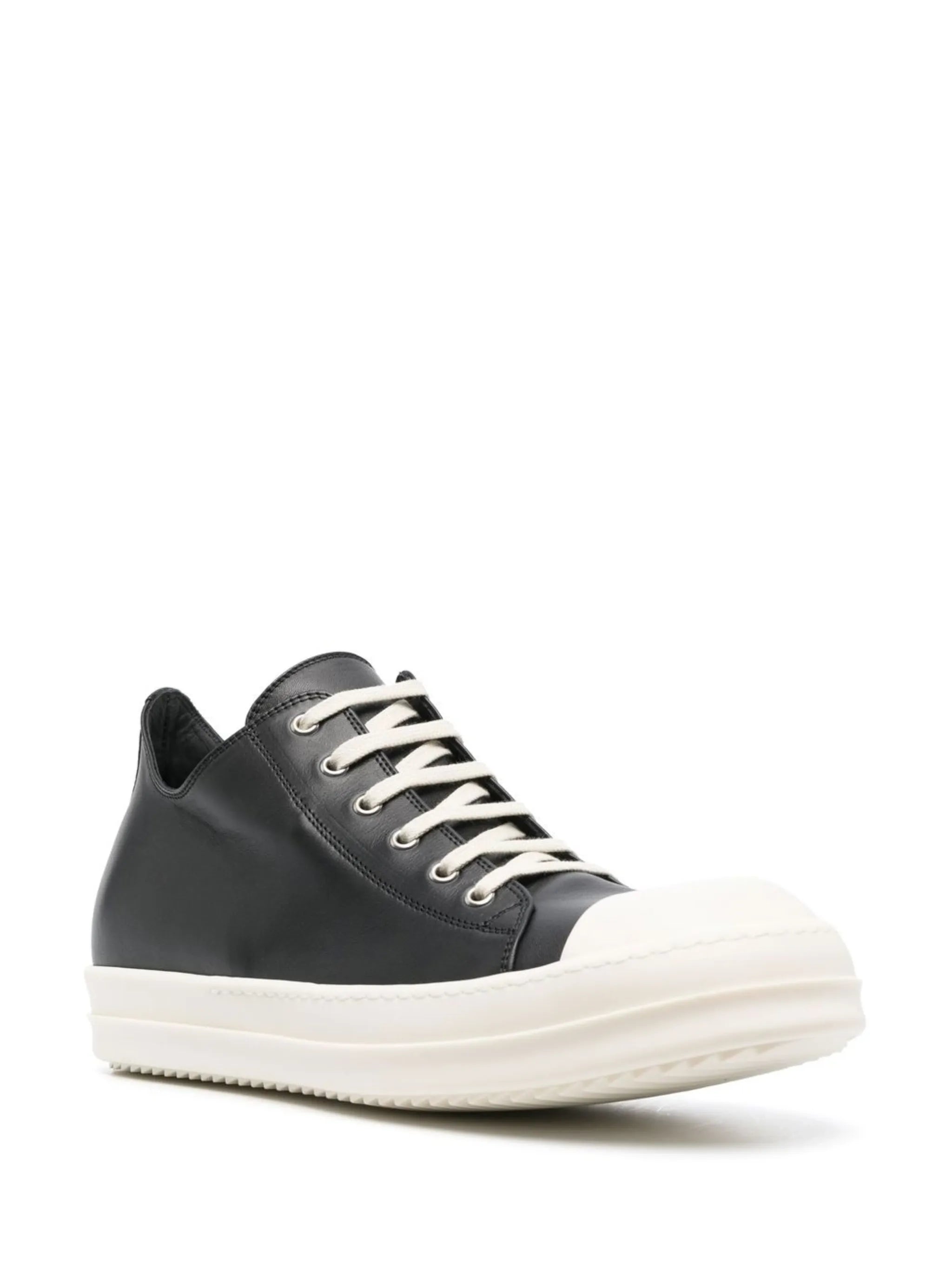 leather low-top sneakers