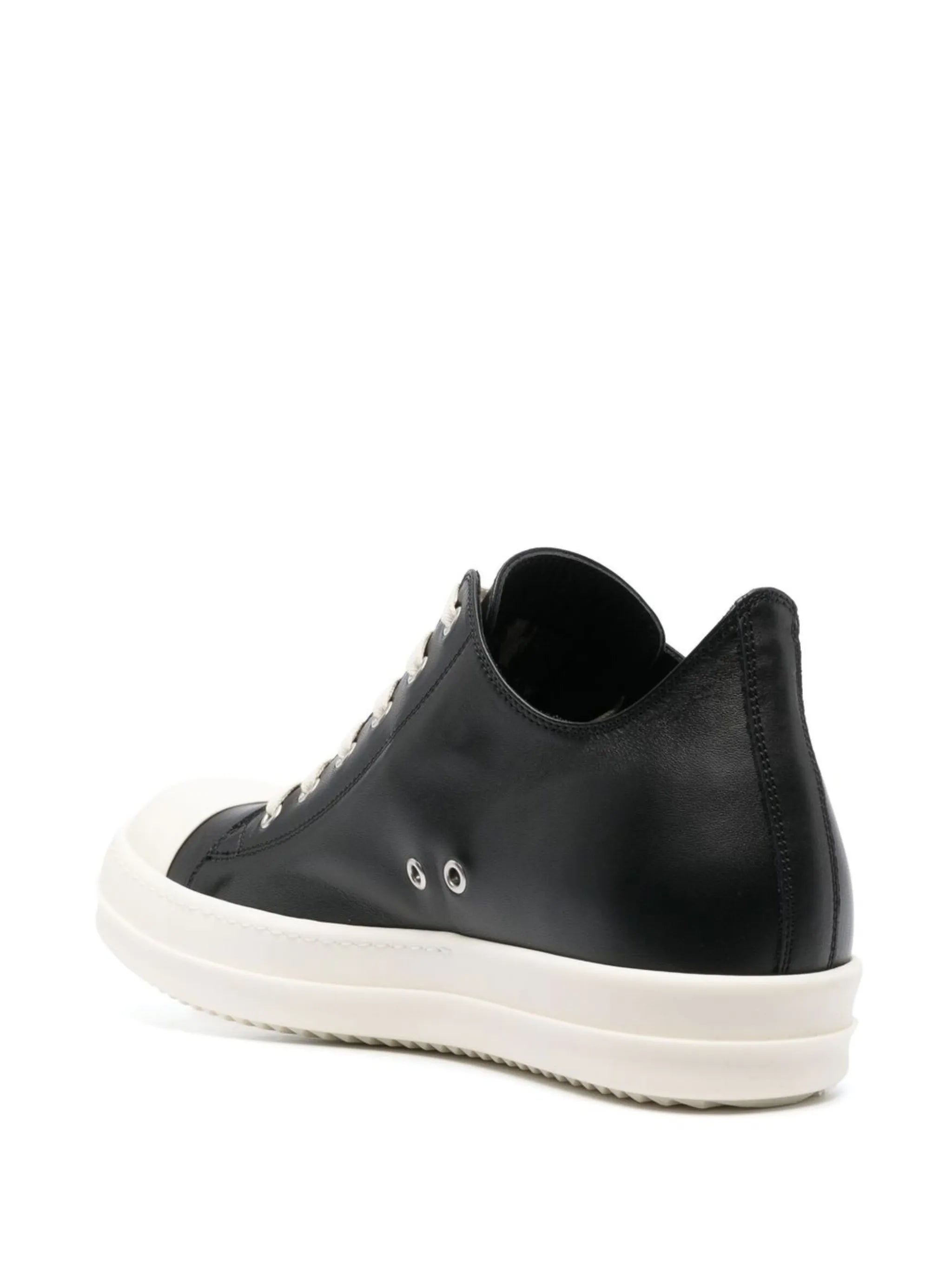 leather low-top sneakers