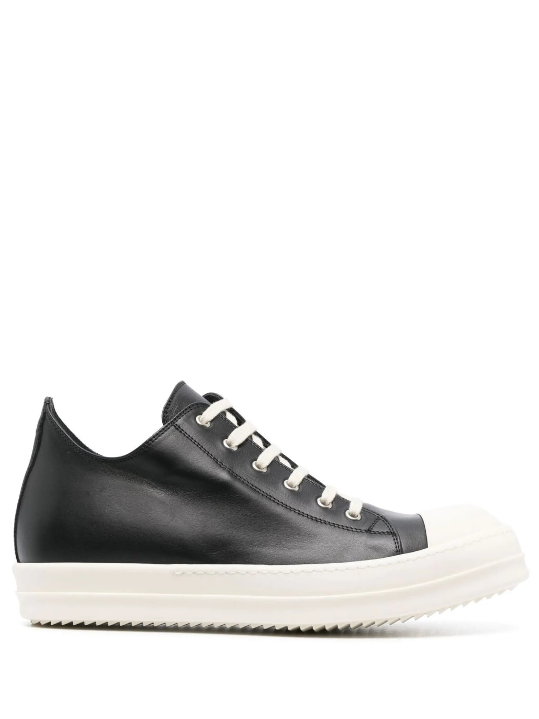 leather low-top sneakers