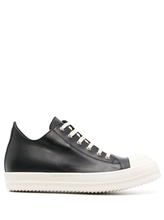 leather low-top sneakers