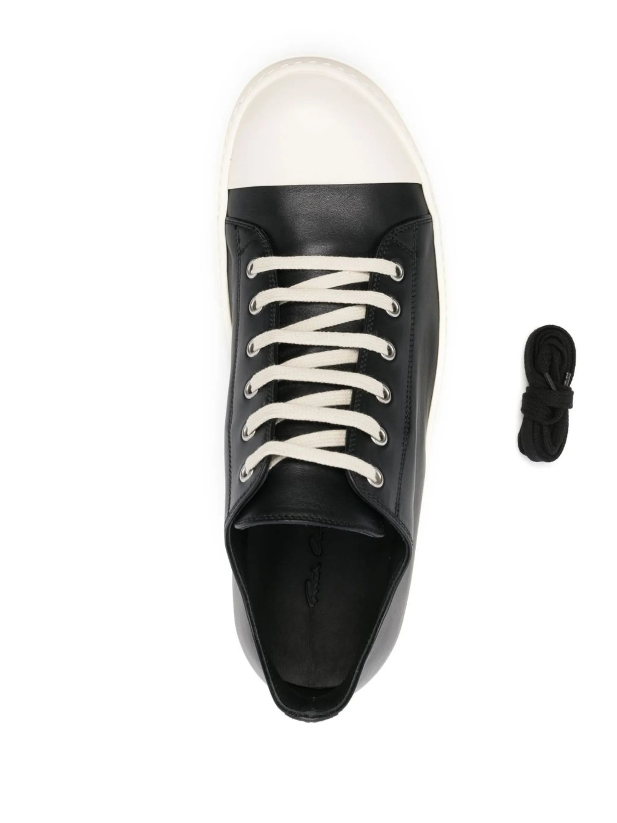 leather low-top sneakers