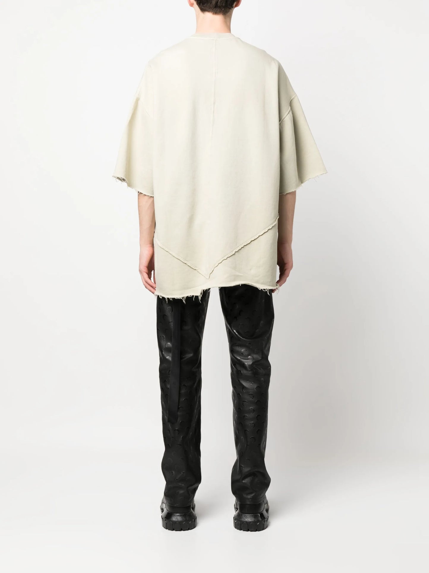 oversize exposed-seams T-shirt