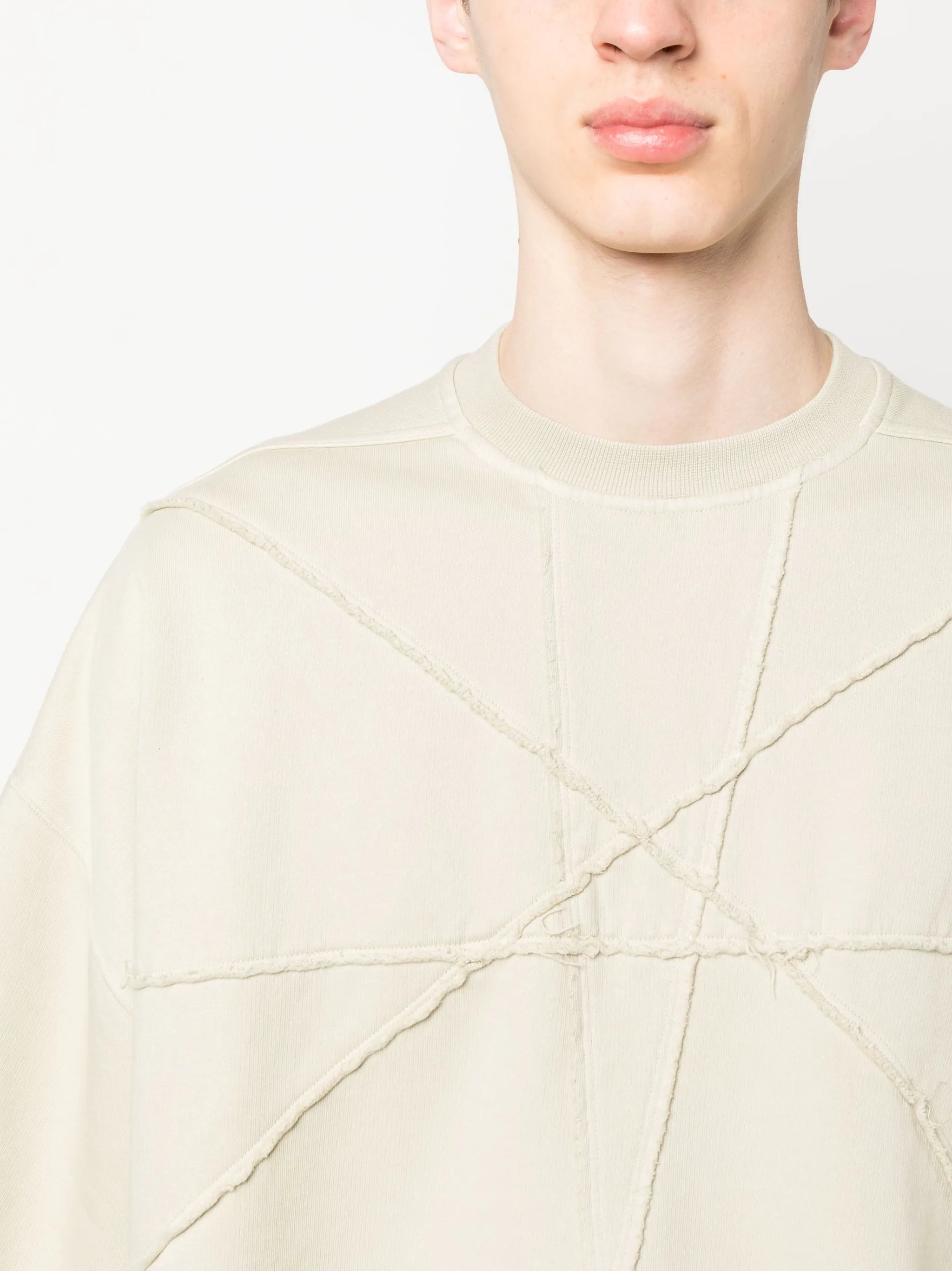 oversize exposed-seams T-shirt