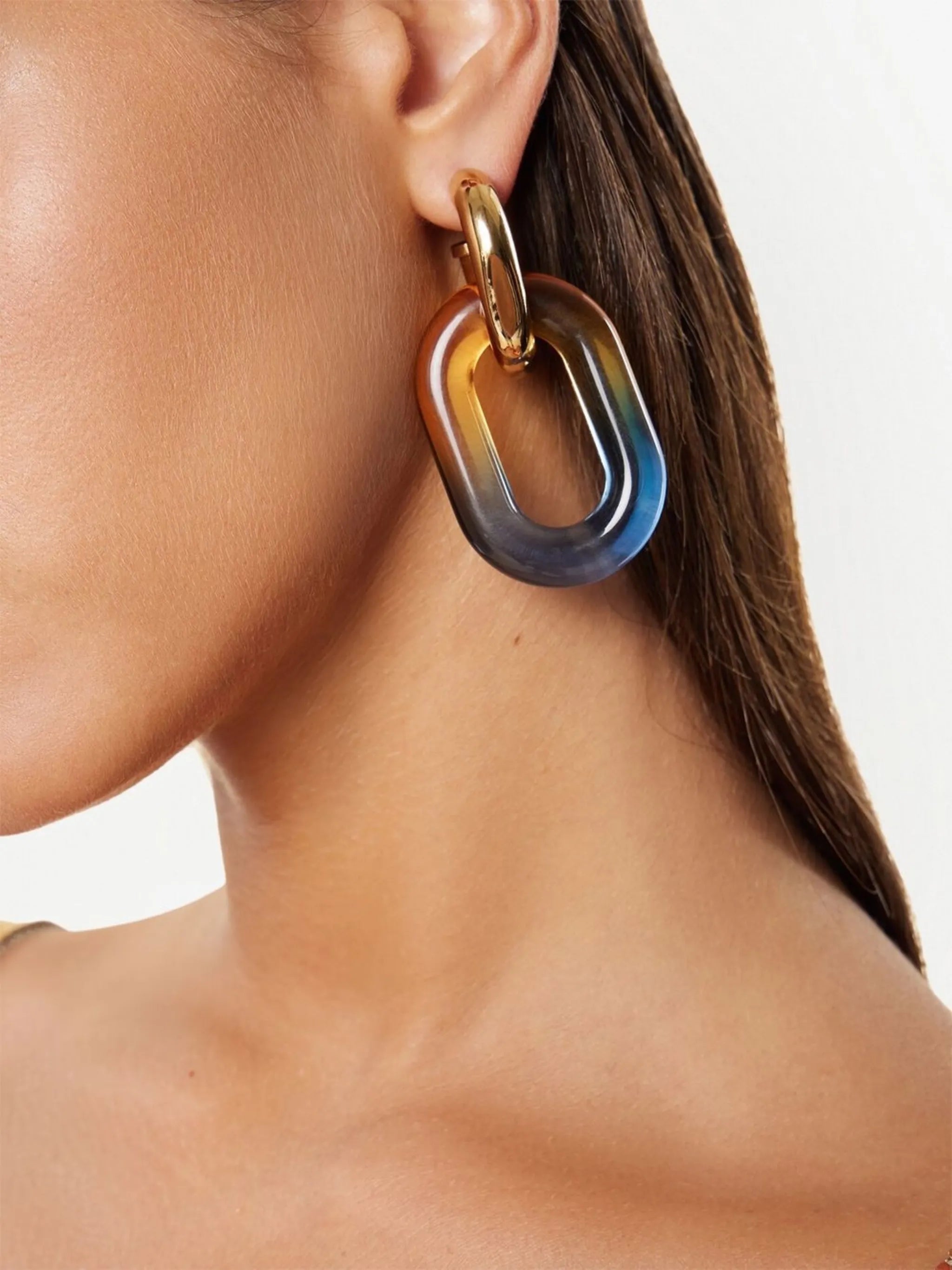 XL Link double-hoop earrings