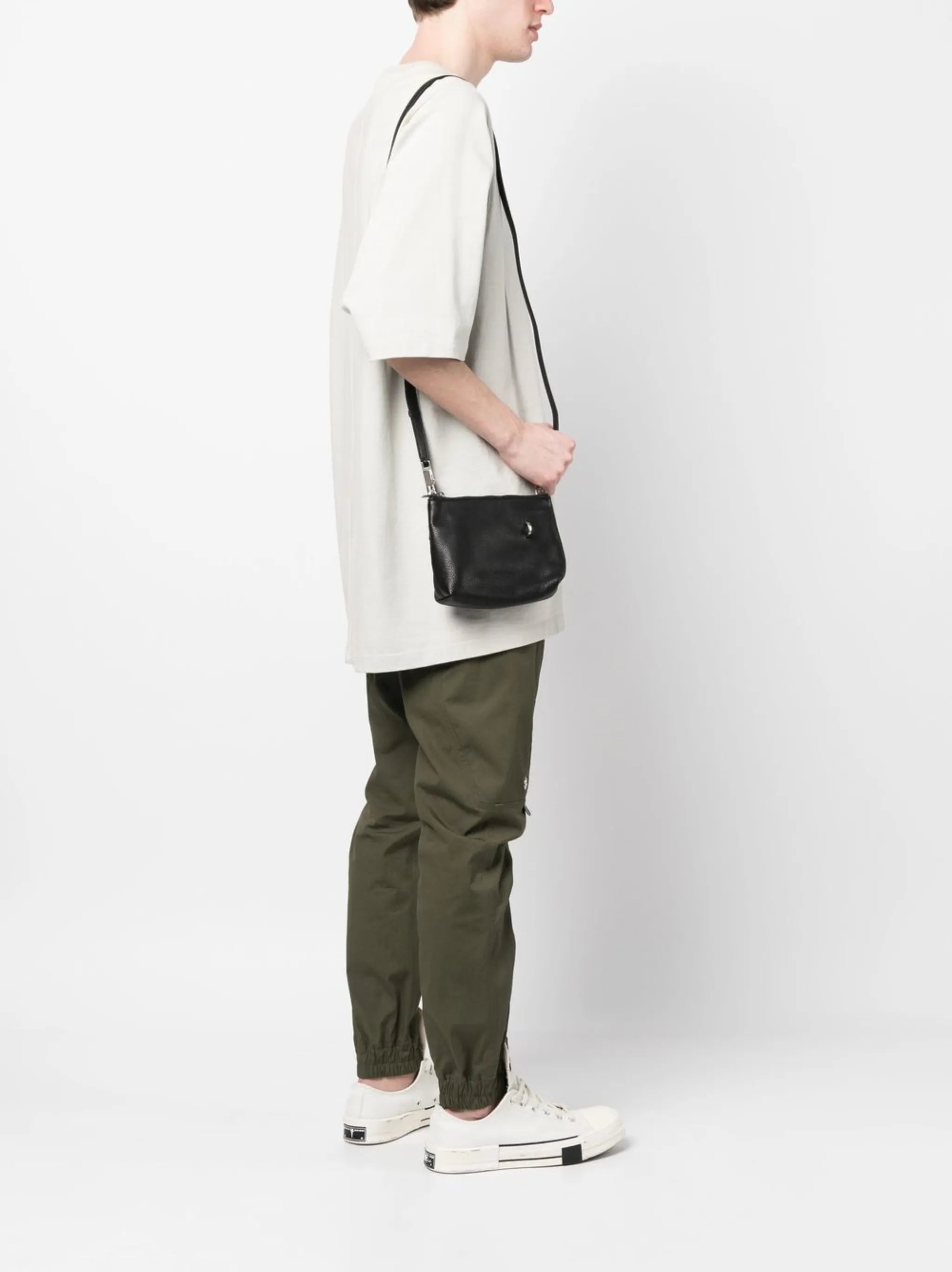 Adri D-loop detail leather crossbody bag