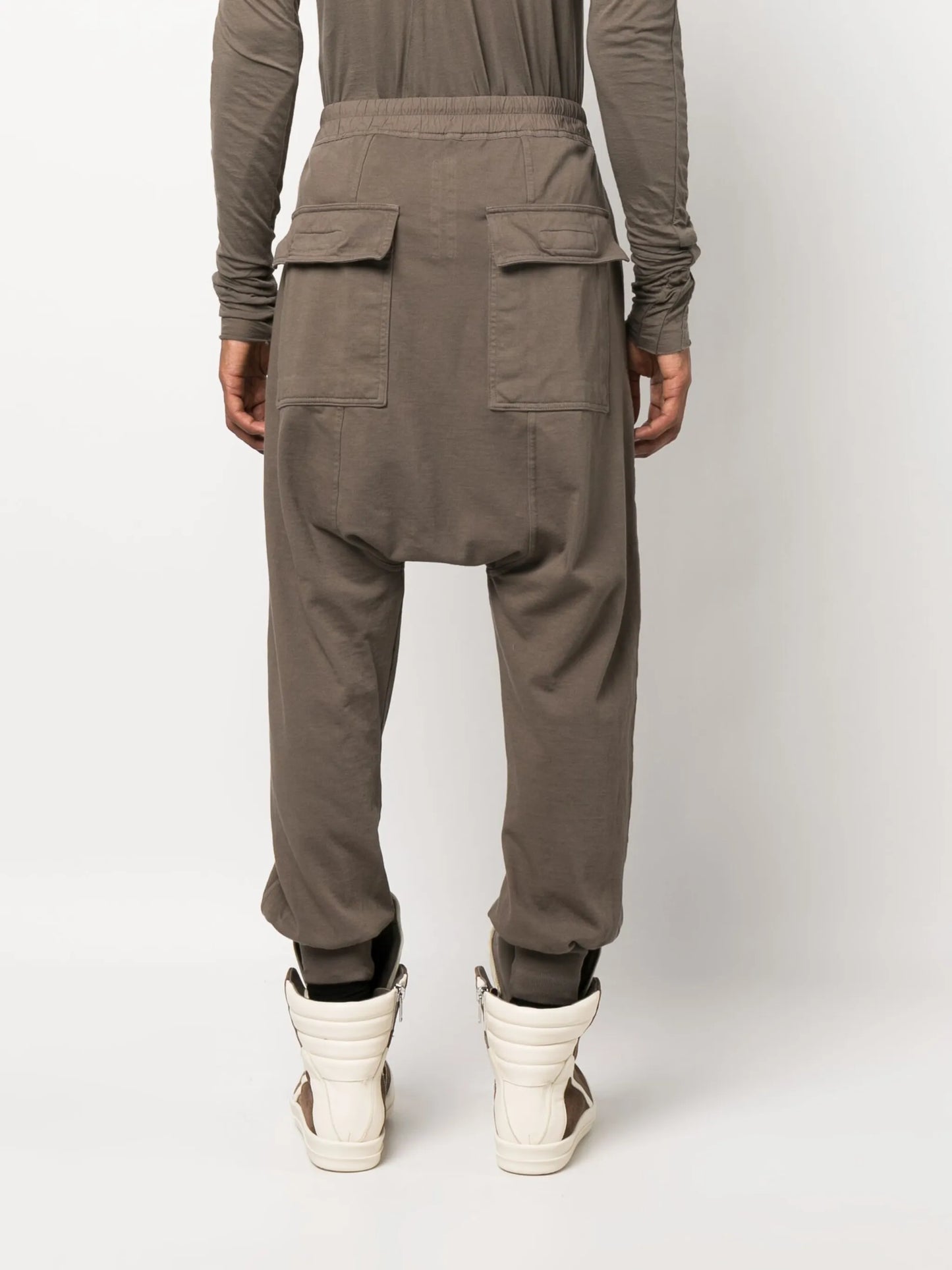 drawstring drop-crotch trousers
