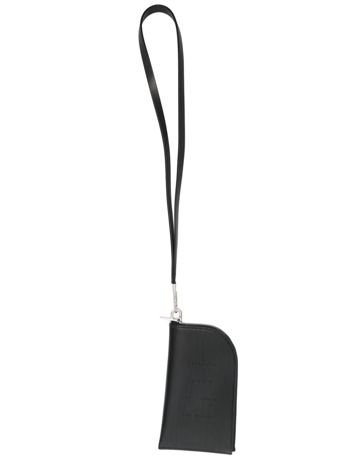 neck-strap leather wallet
