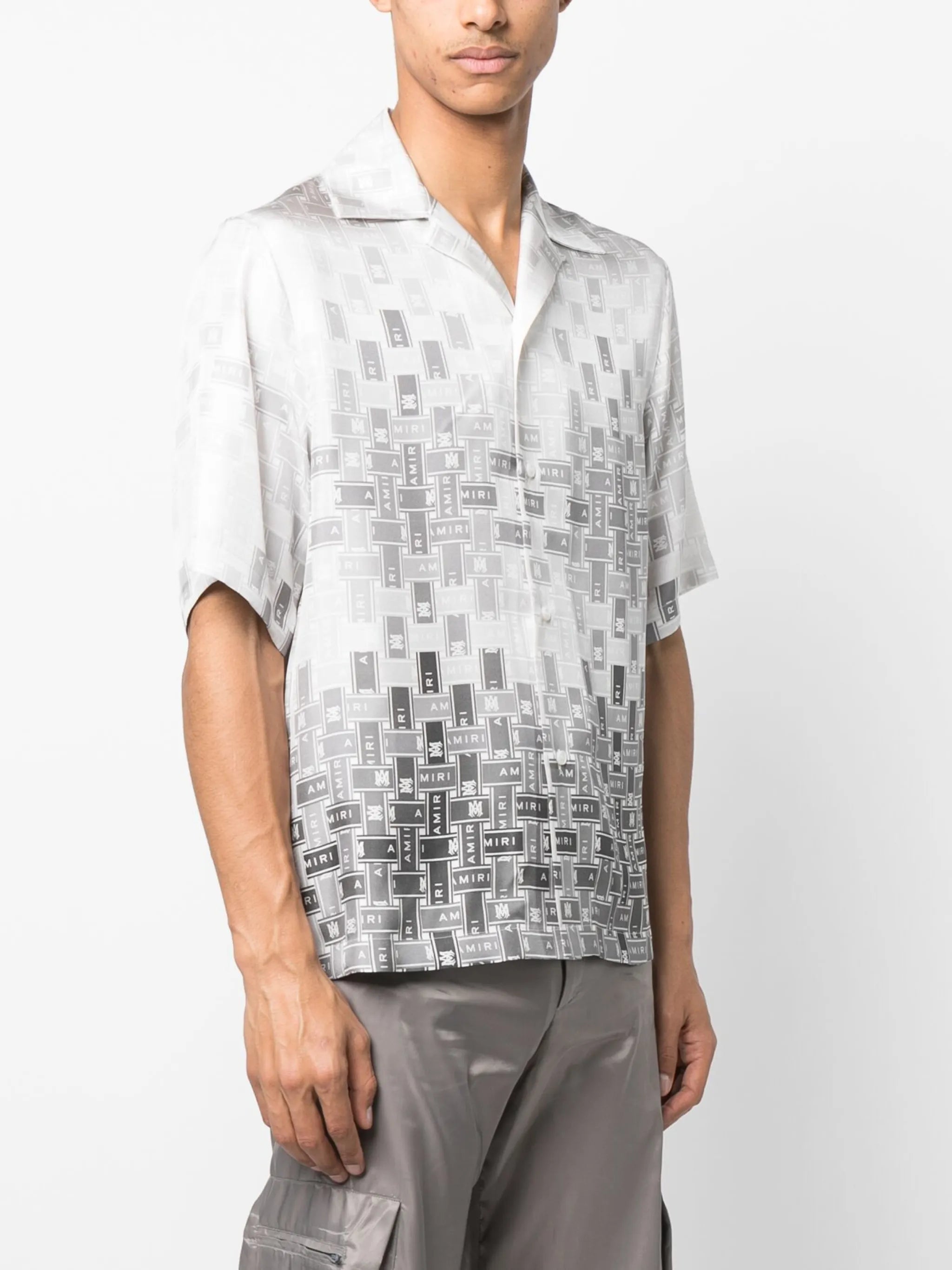 gradient tape bowling shirt