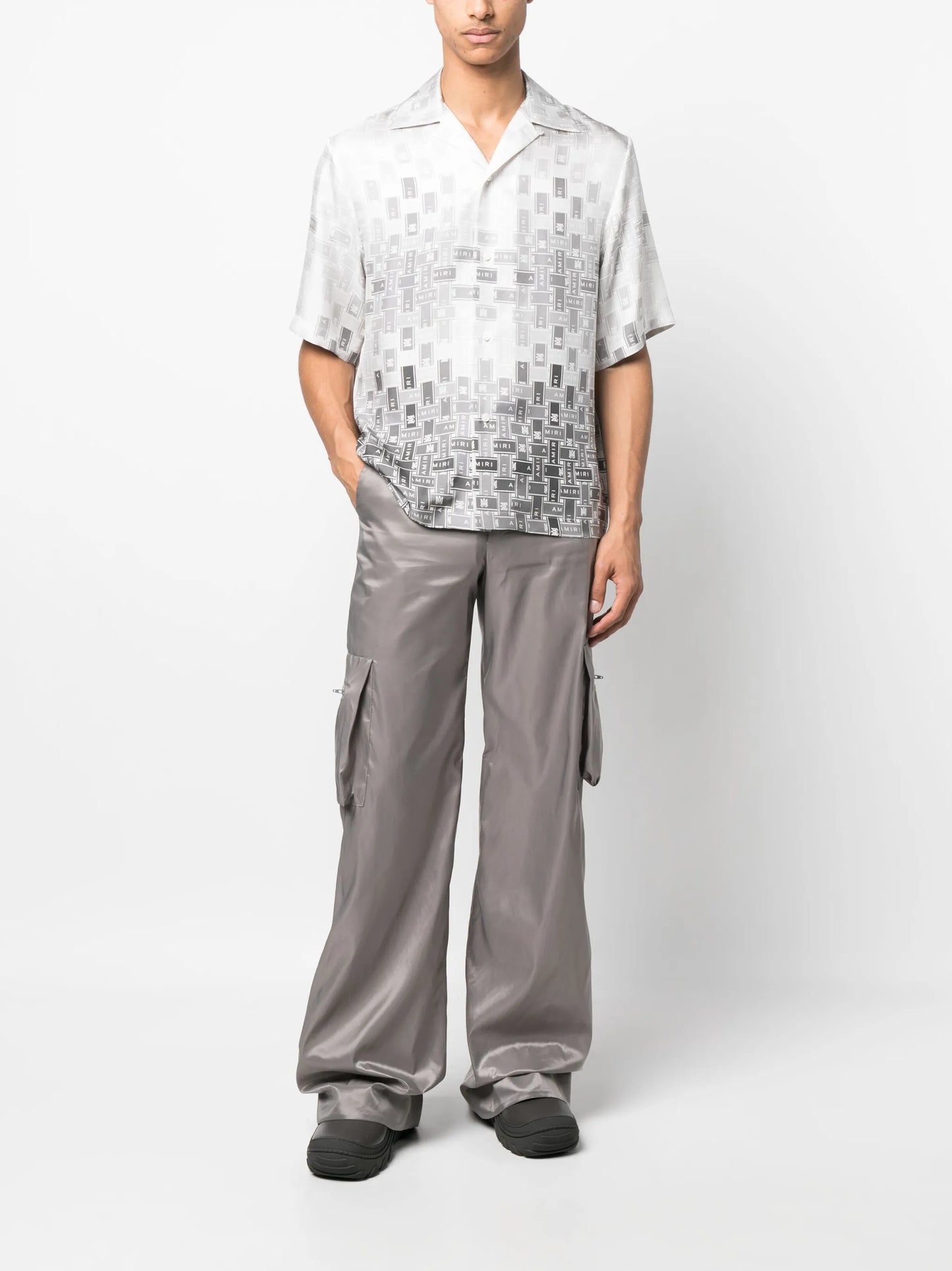 gradient tape bowling shirt