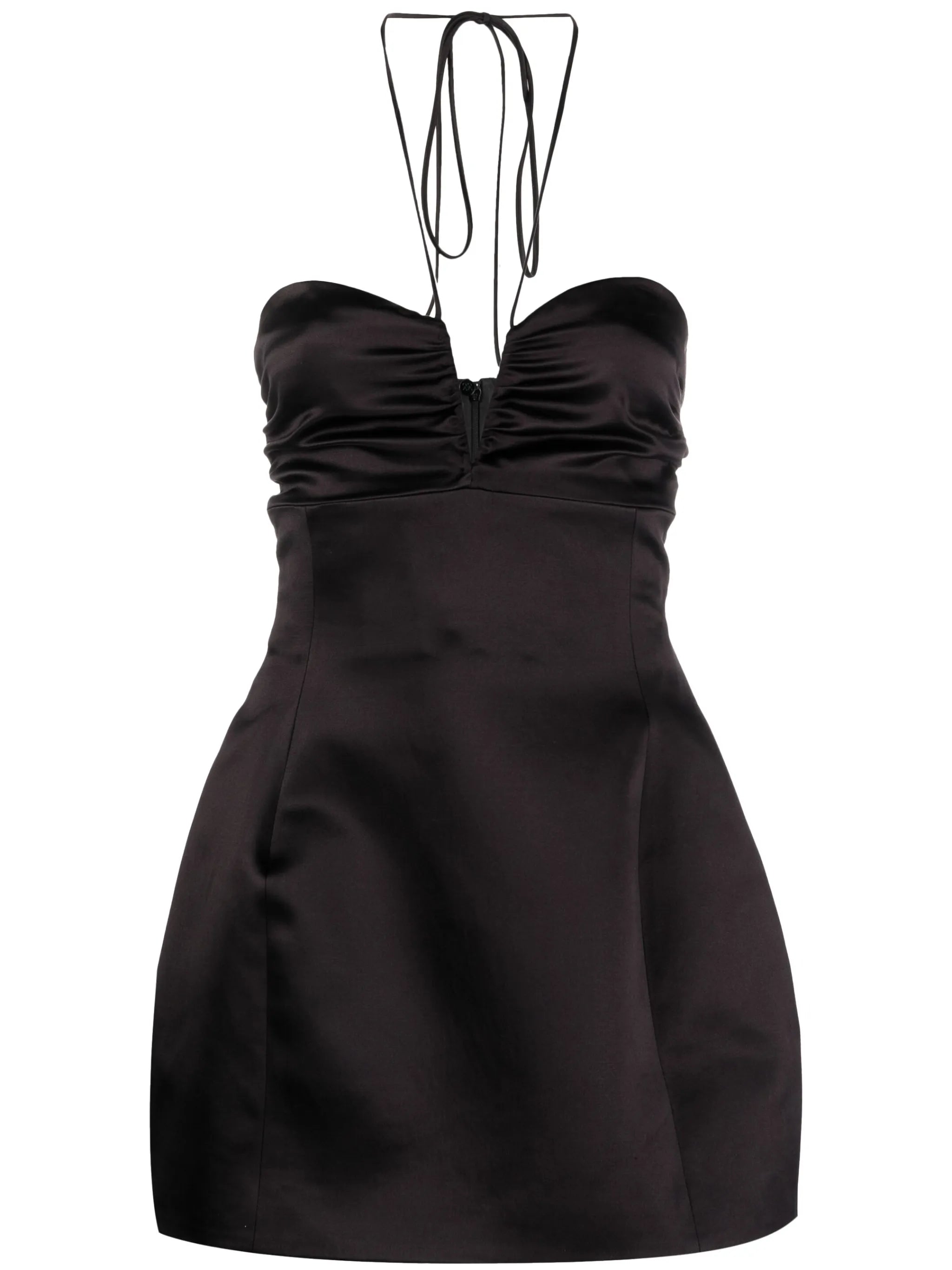 Balloon halterneck minidress