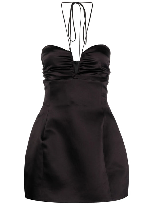 Balloon halterneck minidress