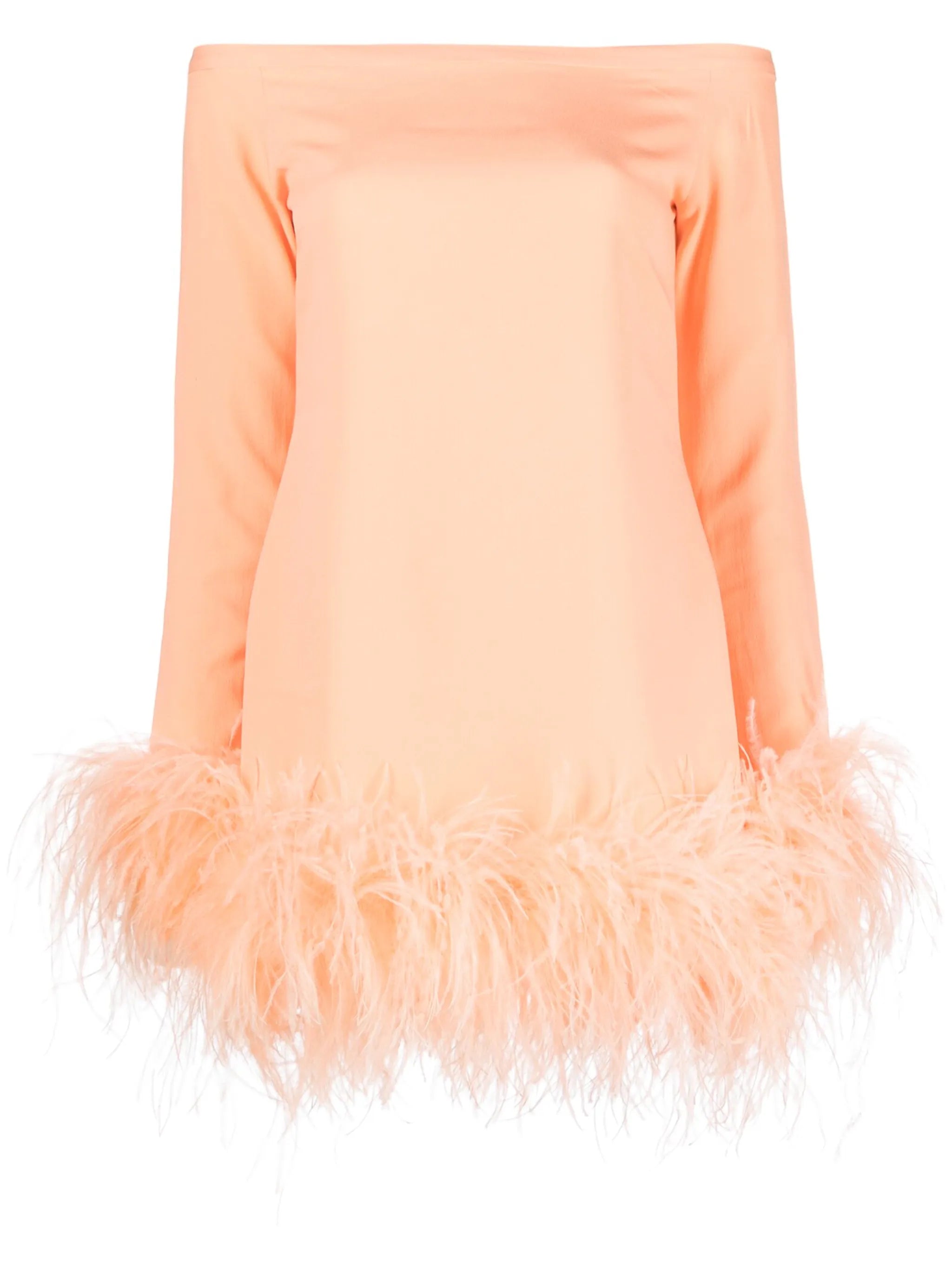 Kika feather-trimmed minidress