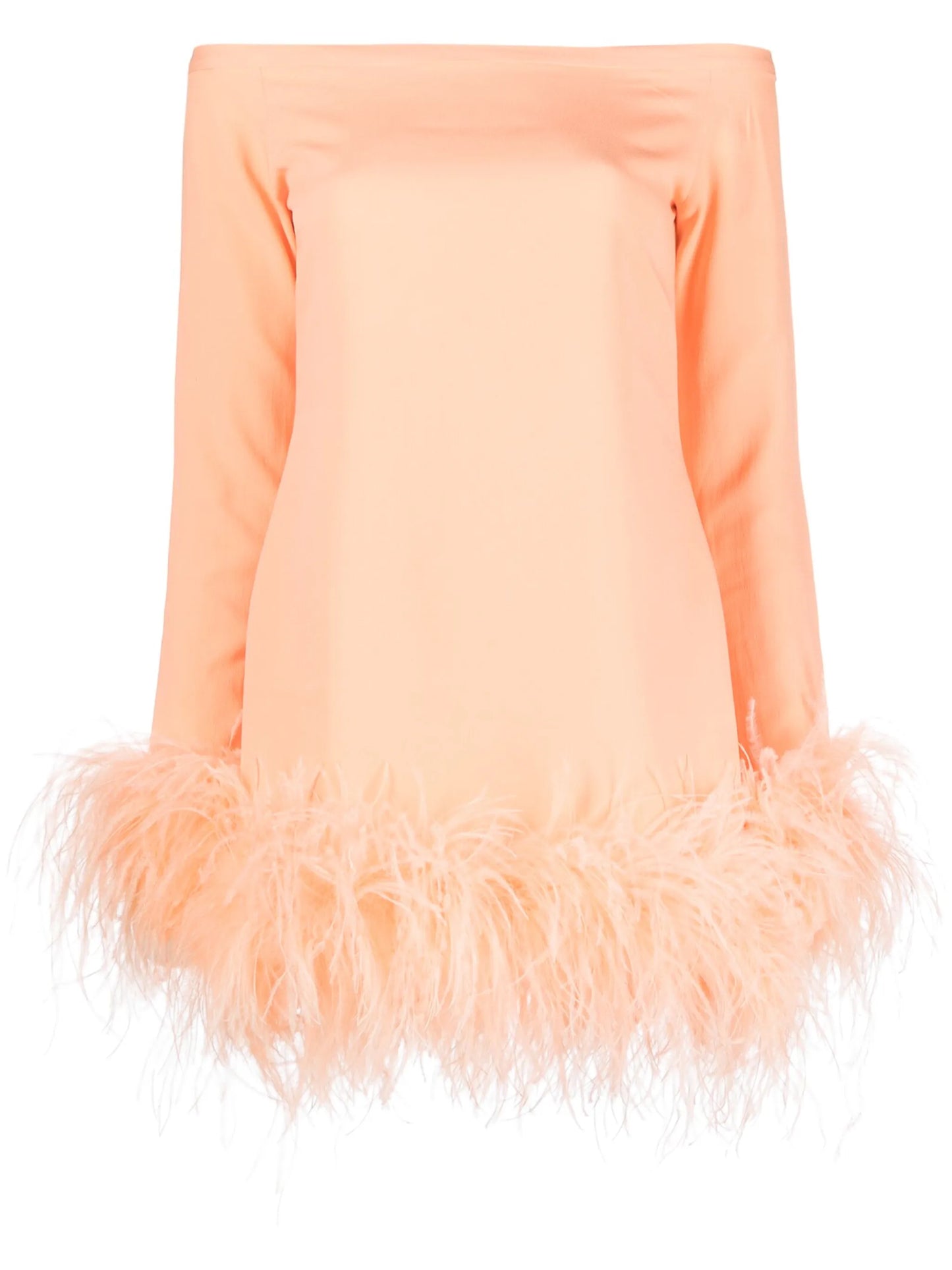 Kika feather-trimmed minidress