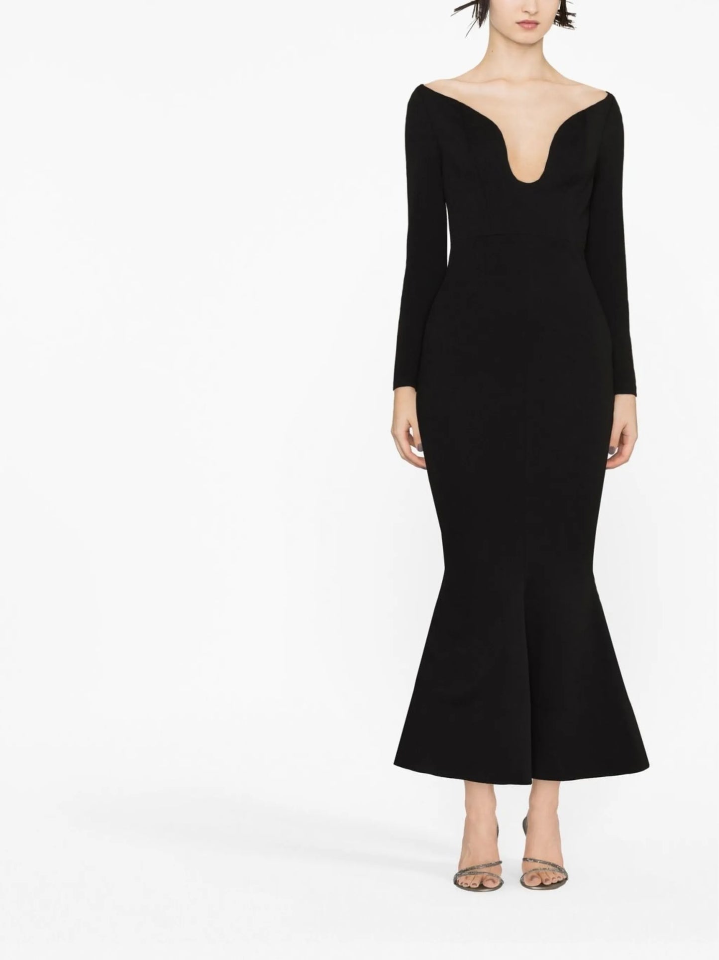 Isa off-shoulder midi dress