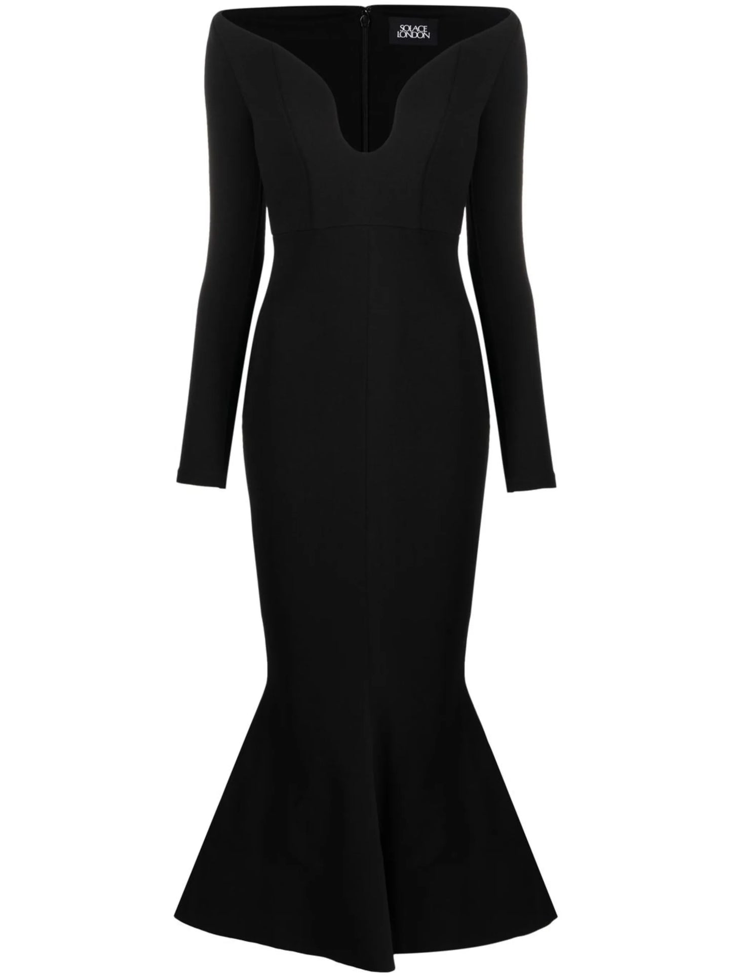 Isa off-shoulder midi dress