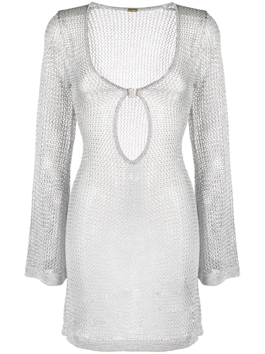 cut-out knitted dress