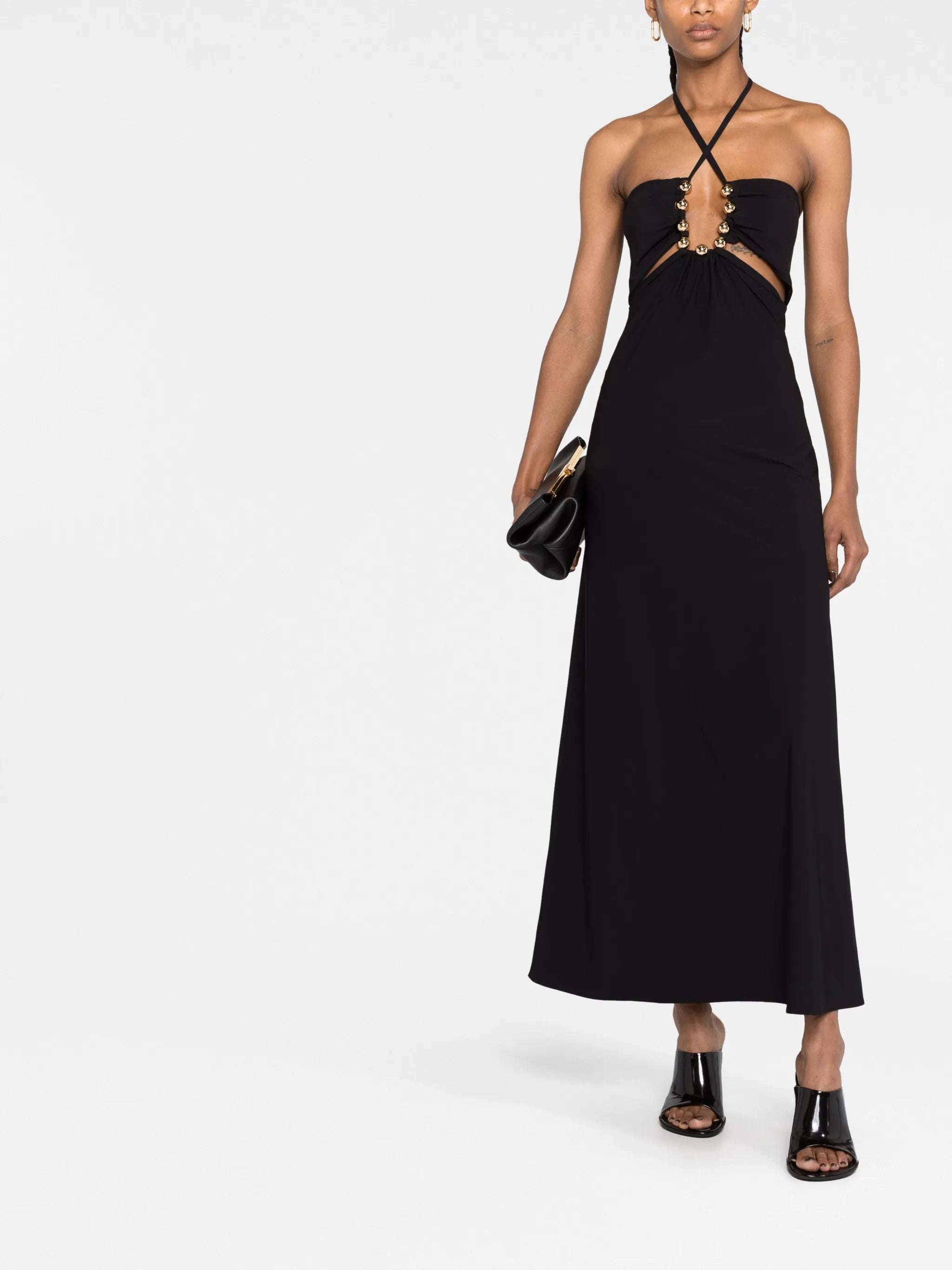 halterneck maxi dress
