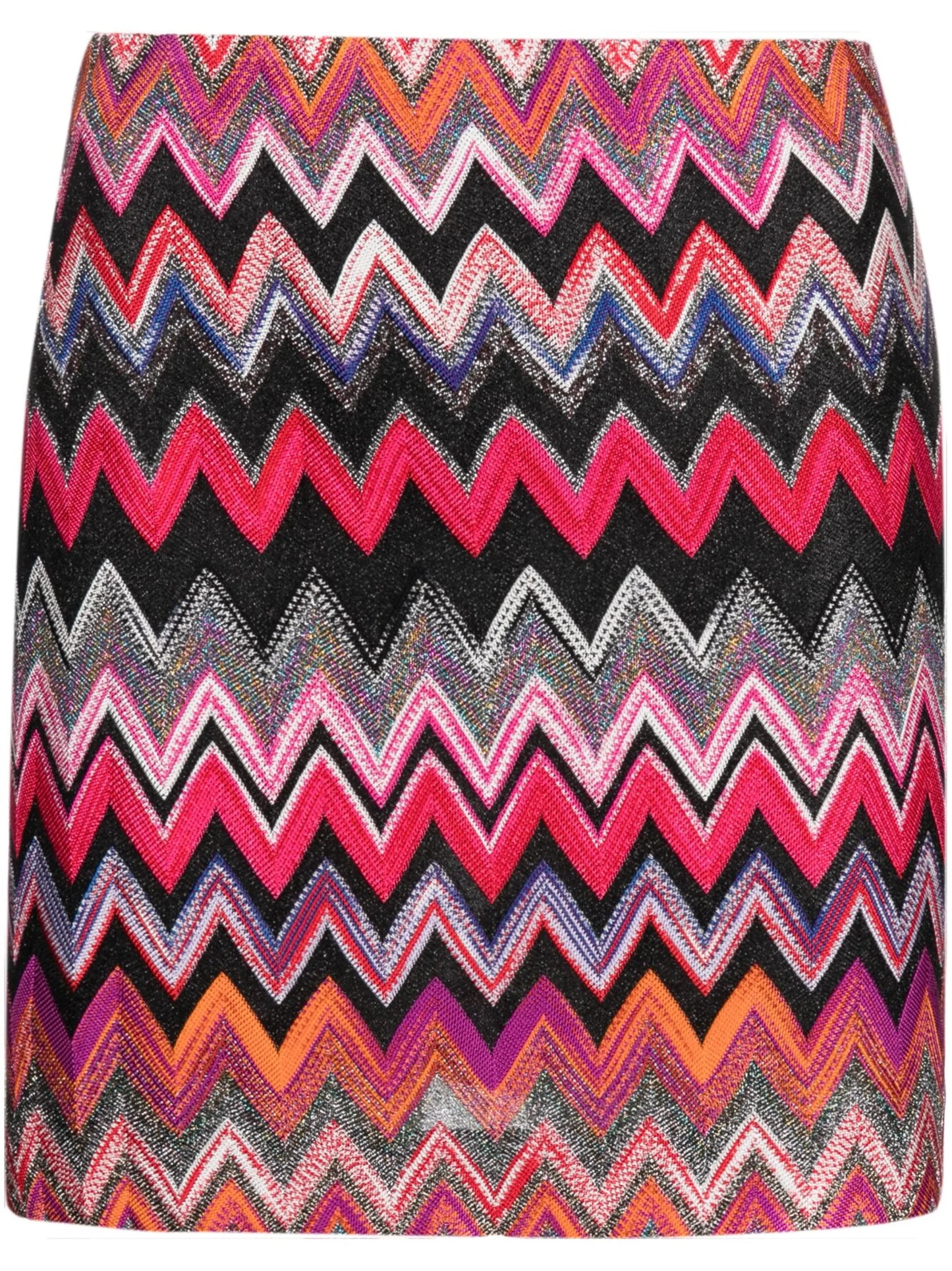 Zigzag knitted mini skirt