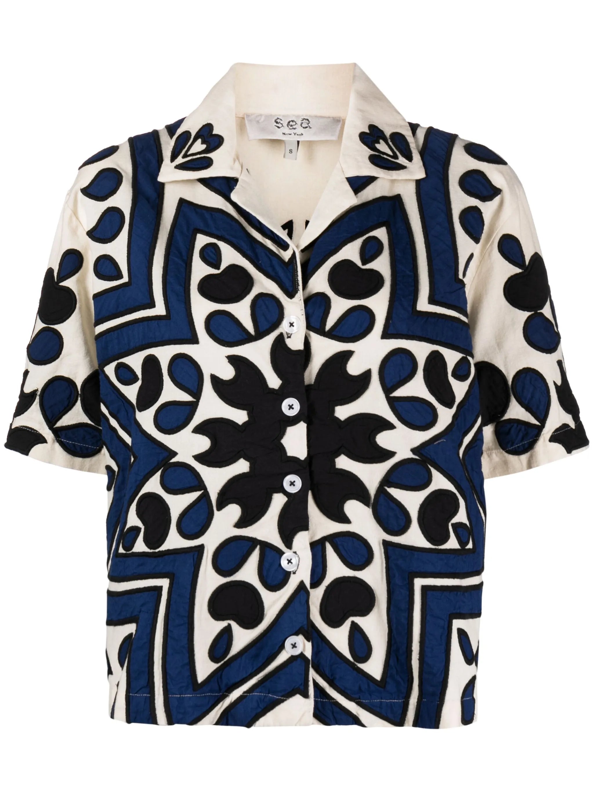 Kaia kaleidoscope-embroidered shirt