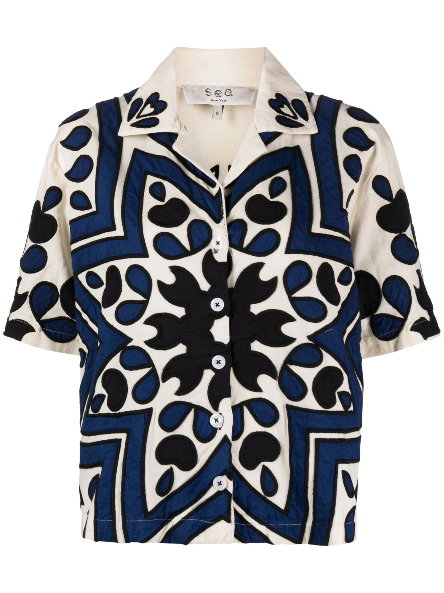 Kaia kaleidoscope-embroidered shirt