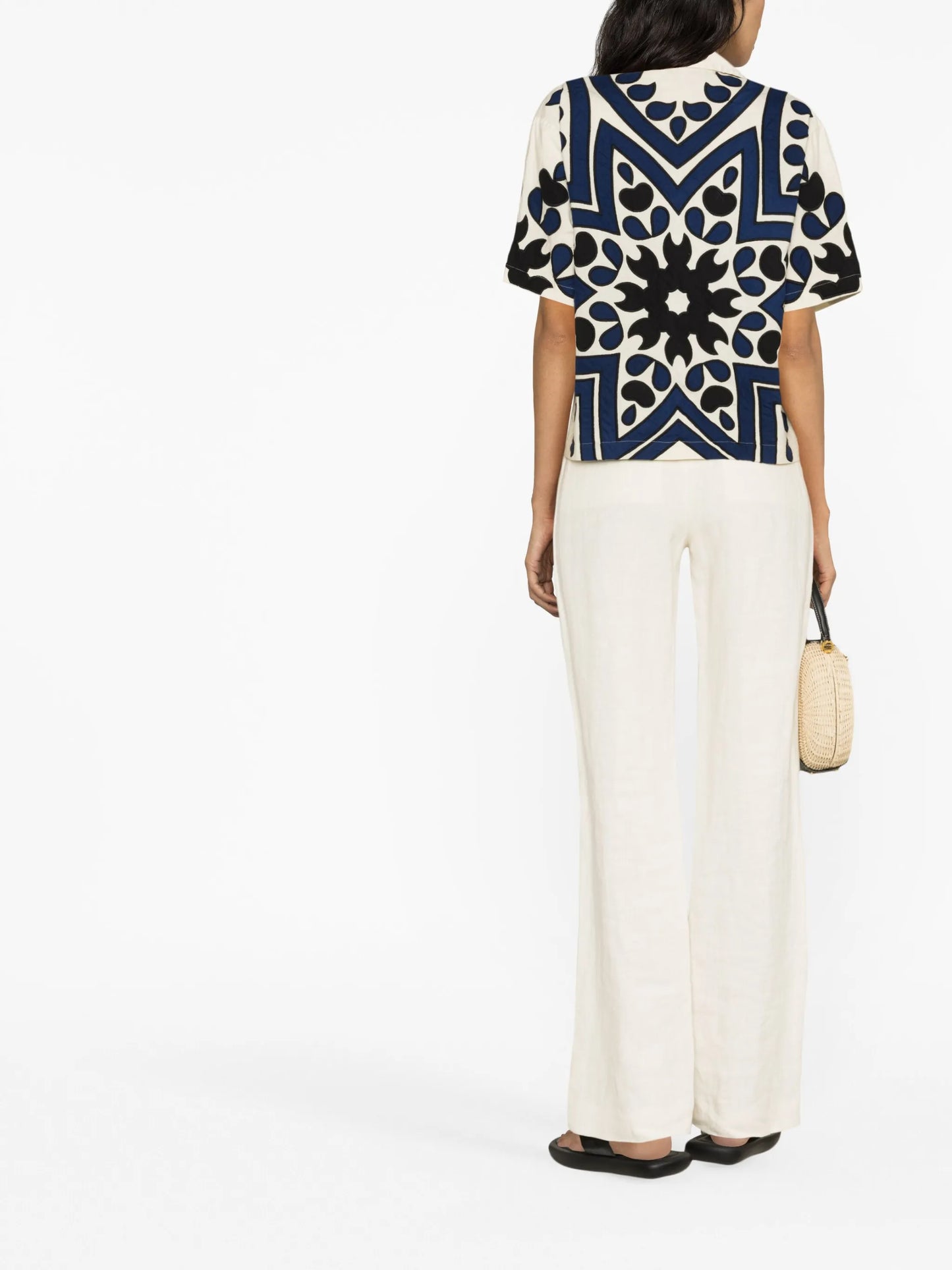 Kaia kaleidoscope-embroidered shirt
