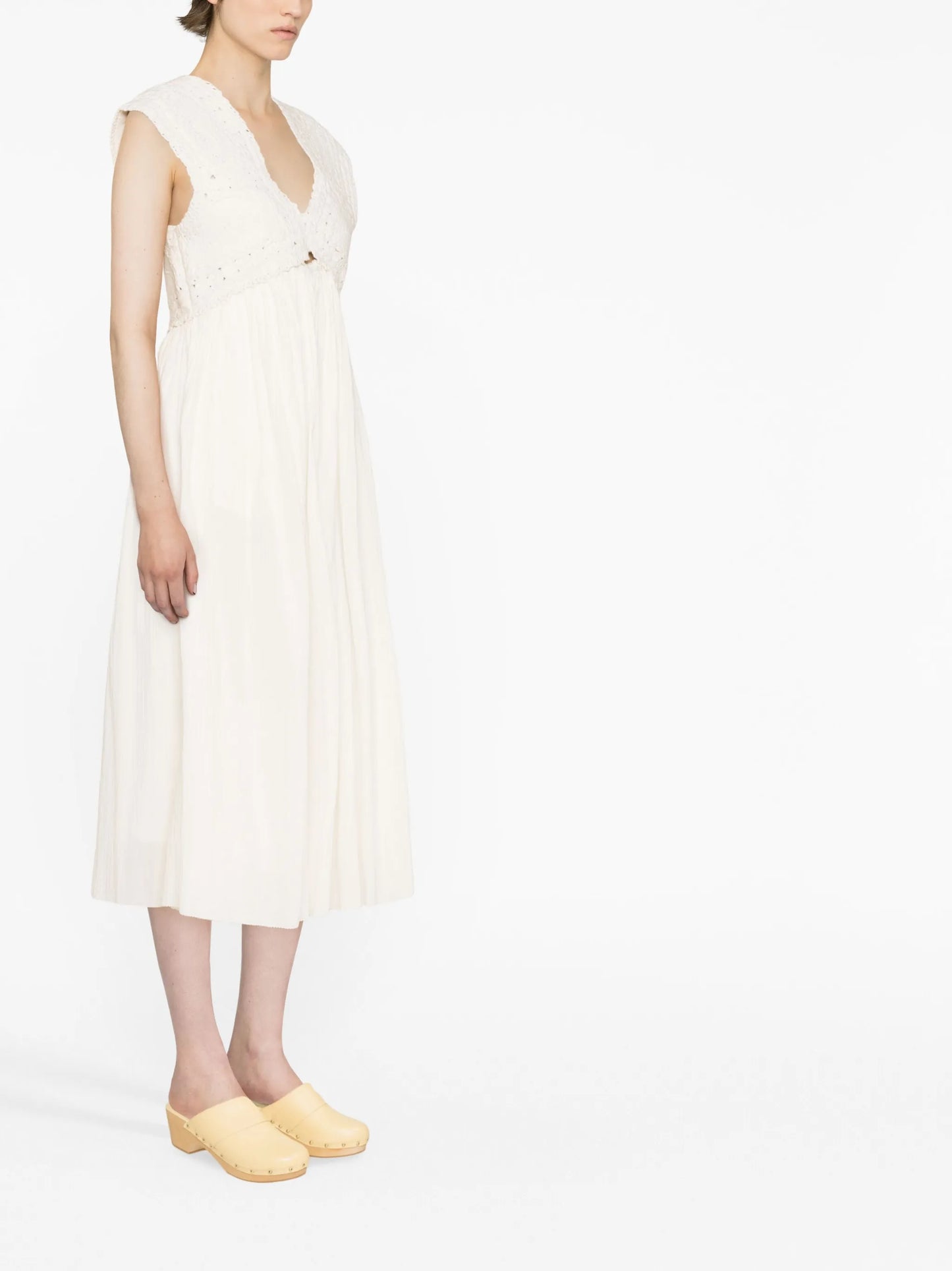 cut-out detailing cotton dress