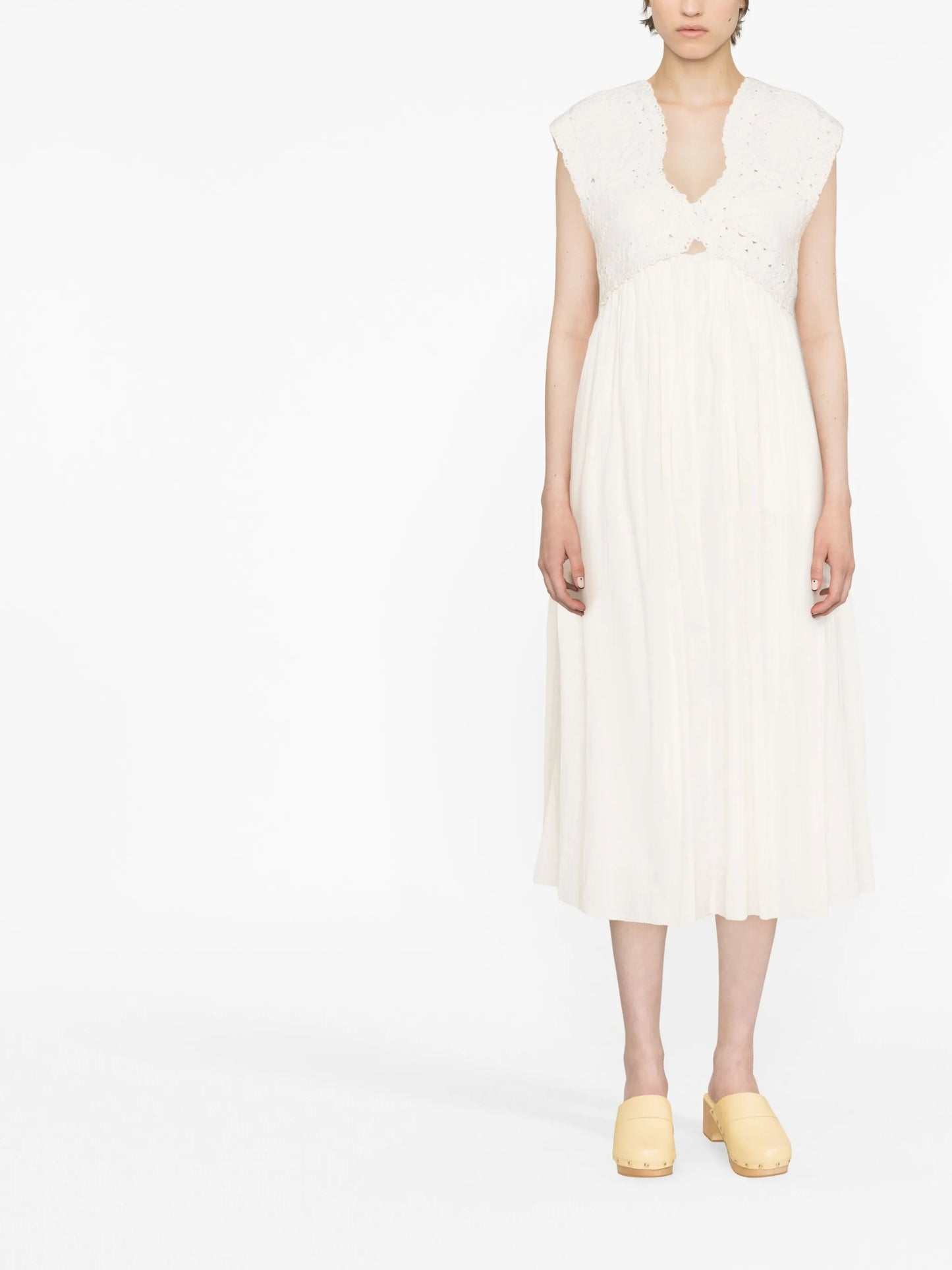 cut-out detailing cotton dress