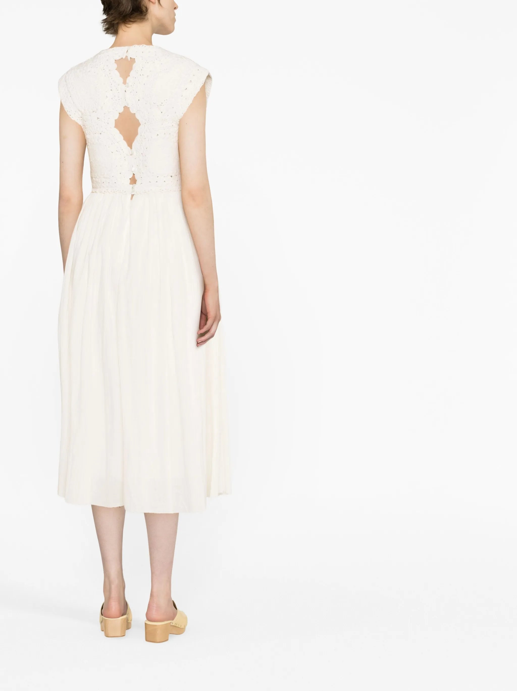 cut-out detailing cotton dress