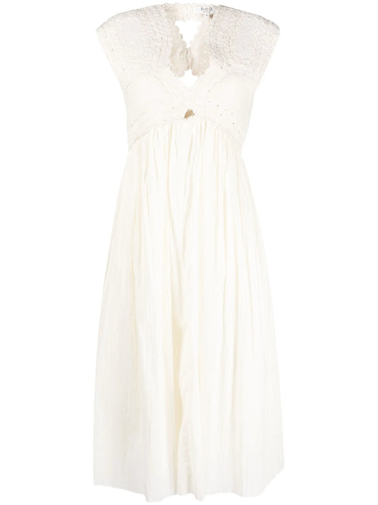 cut-out detailing cotton dress