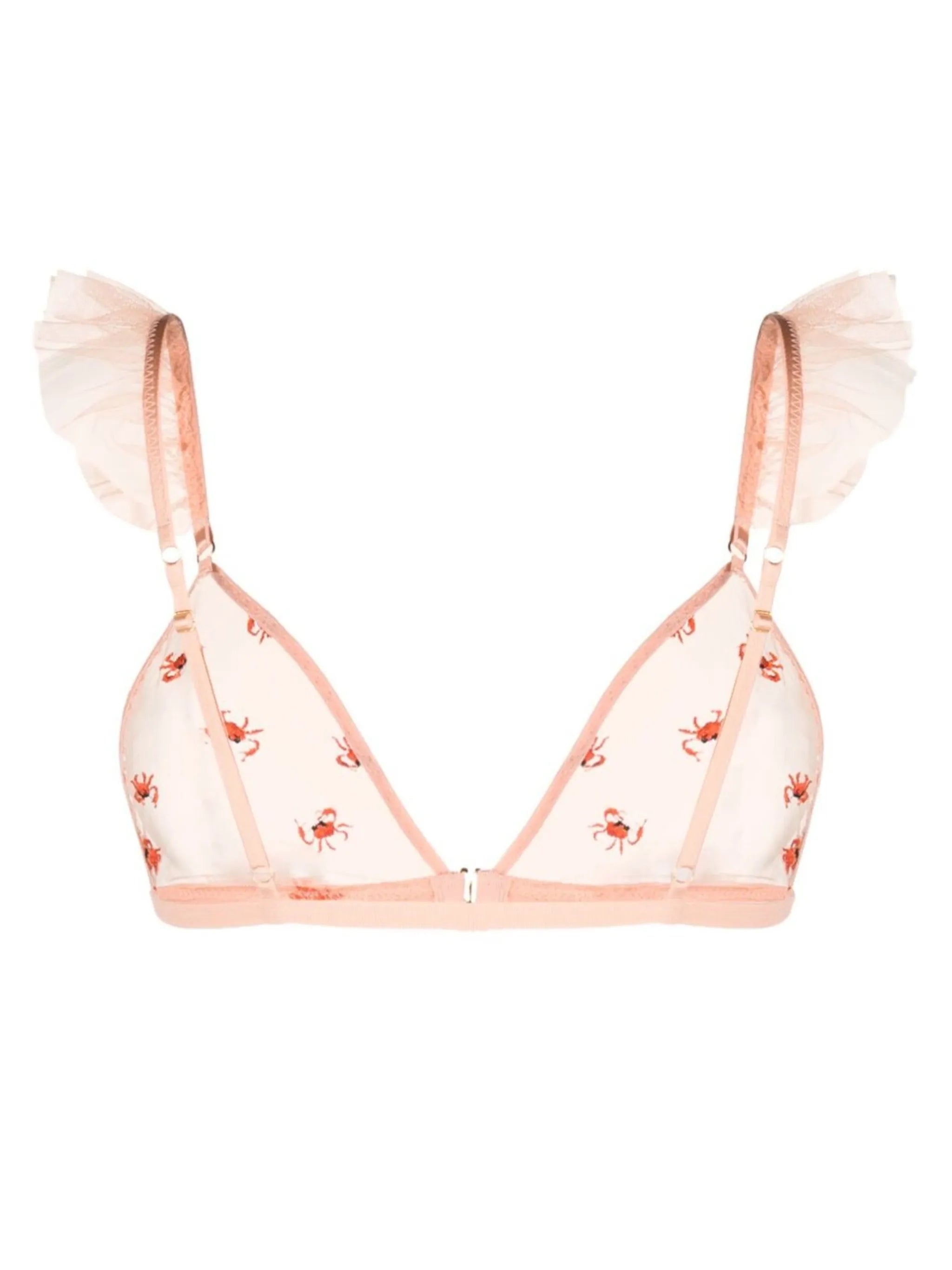 ruffled-detail triangle bra