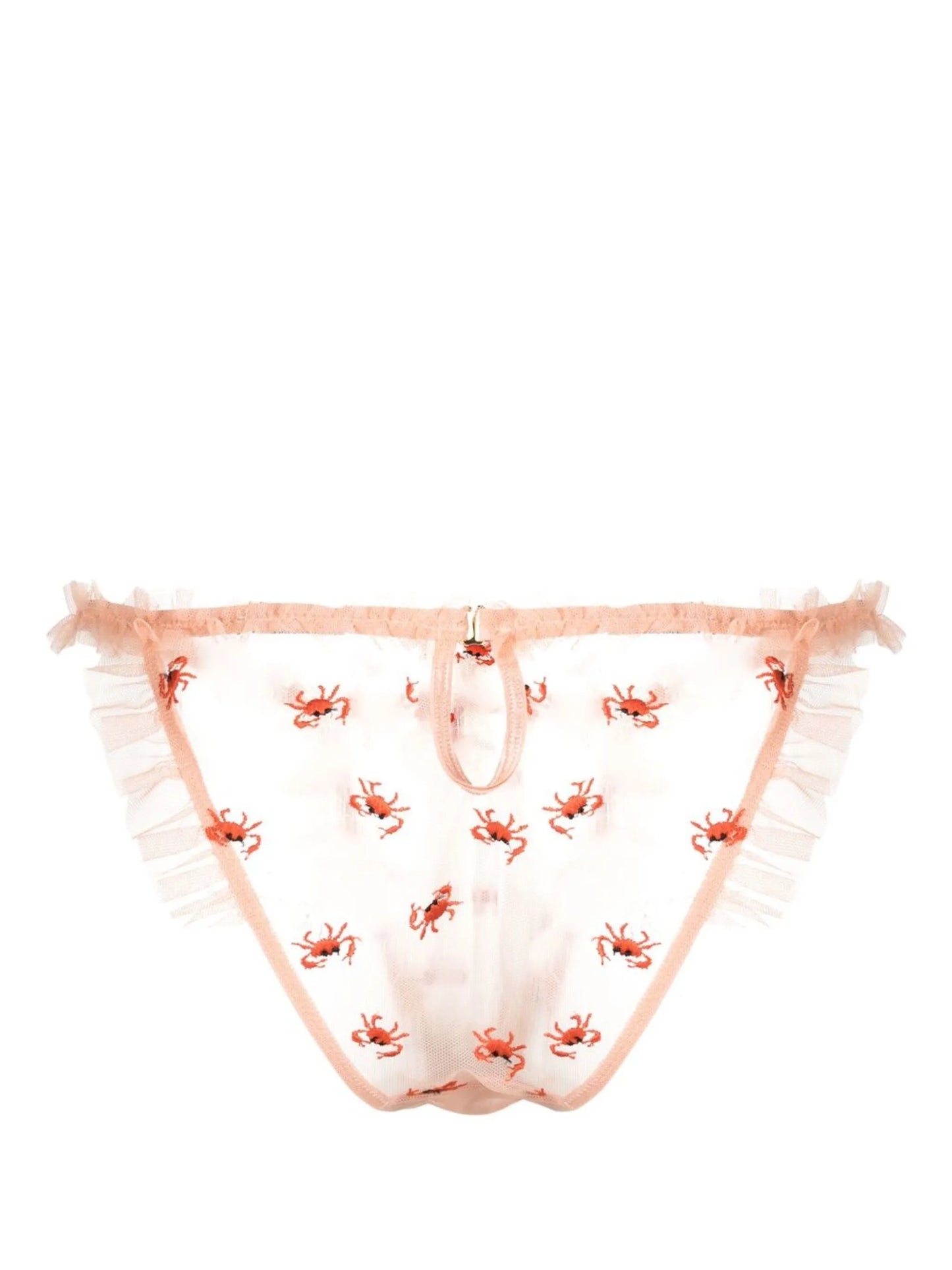 crab-embroidered triangle briefs