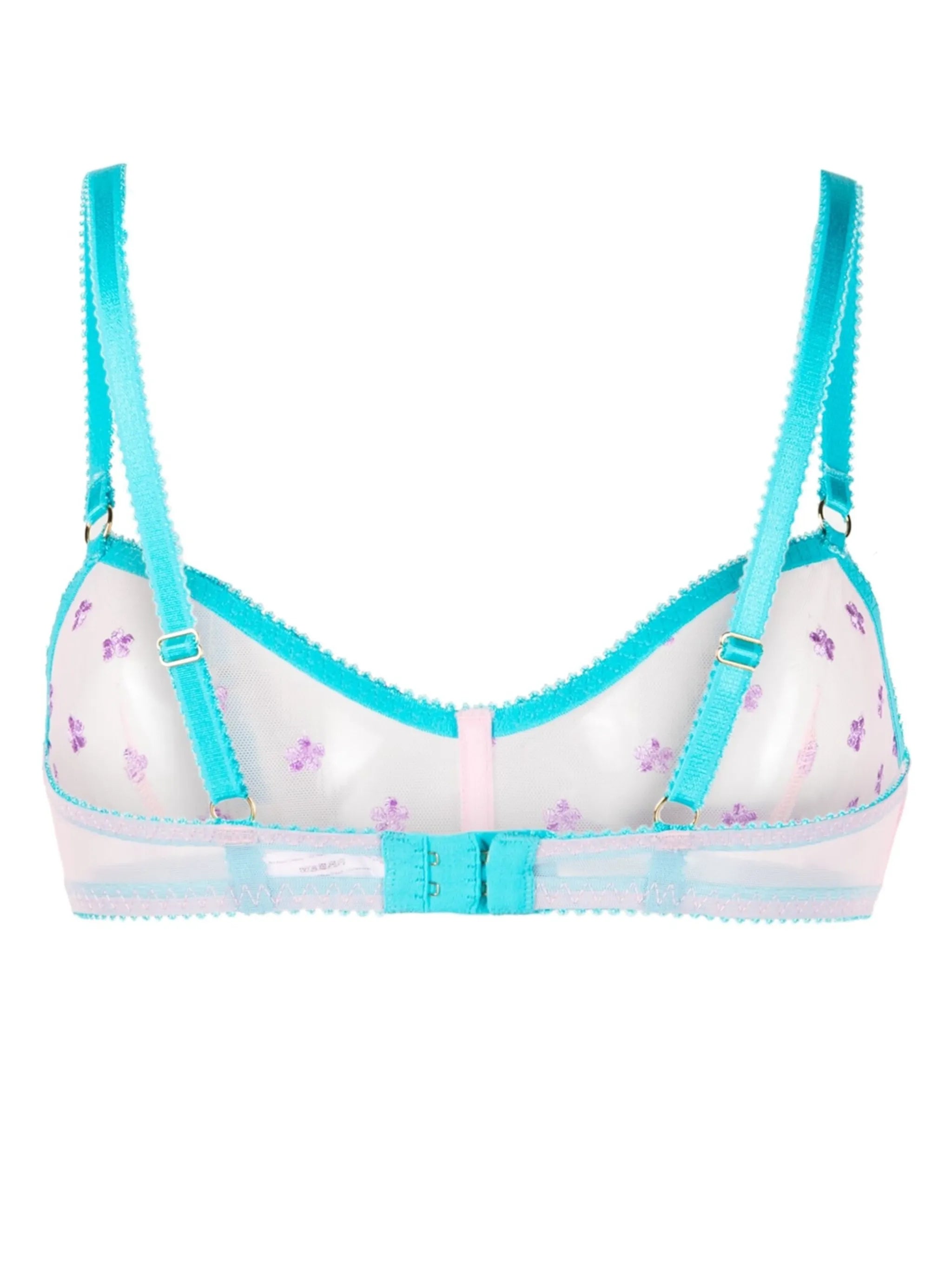 Beth floral-embroidered tulle bra