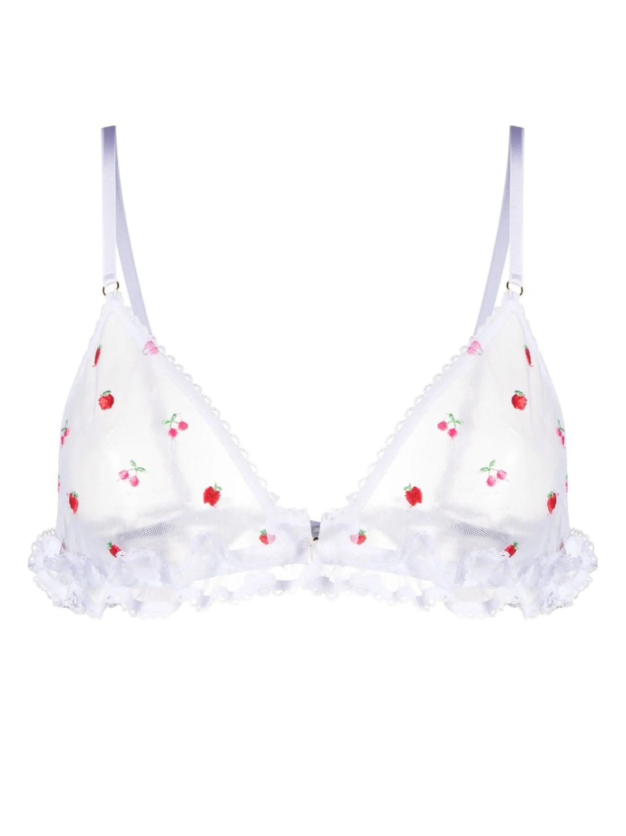 Pomme embroidered triangle bra