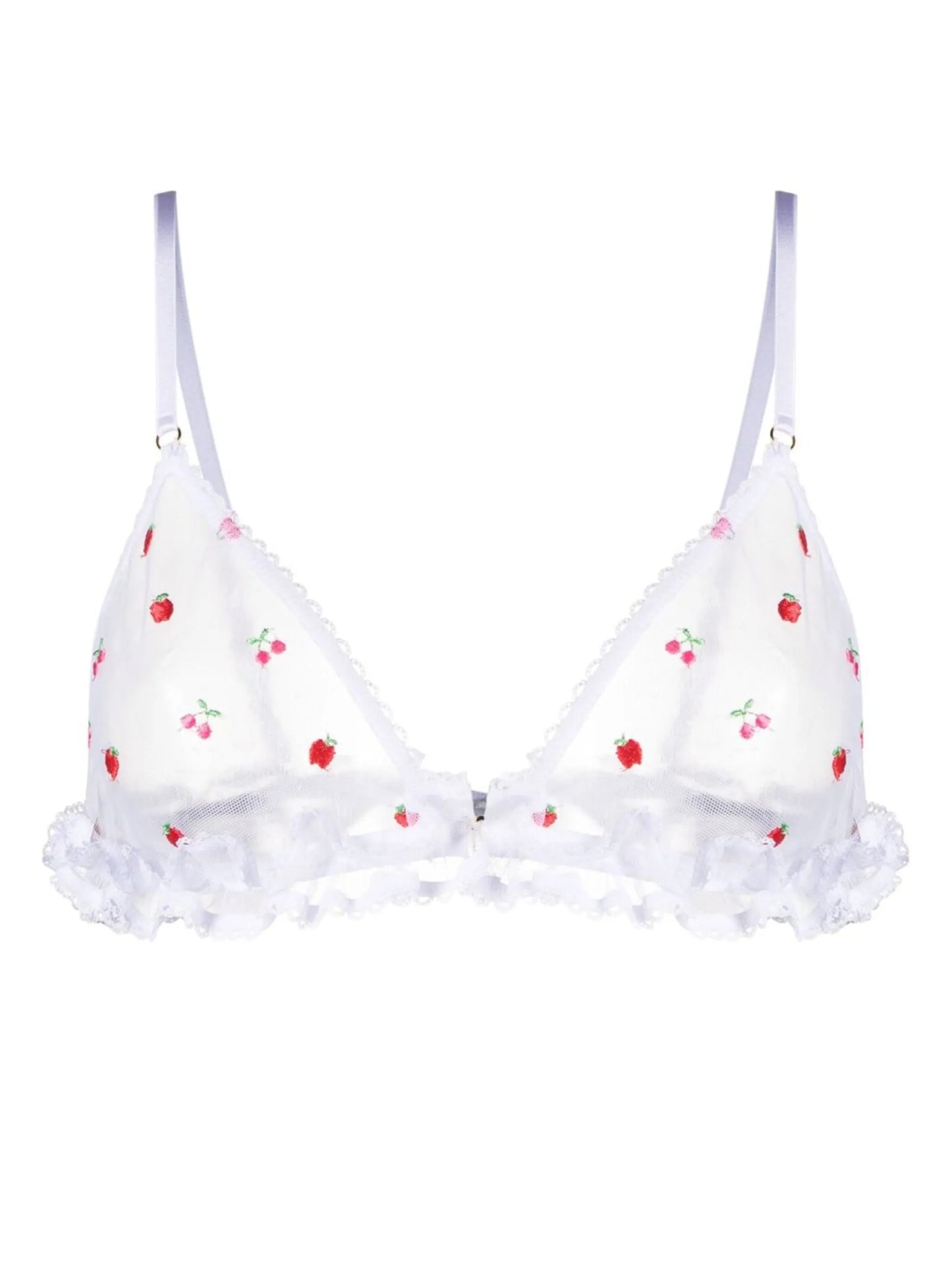 Pomme embroidered triangle bra