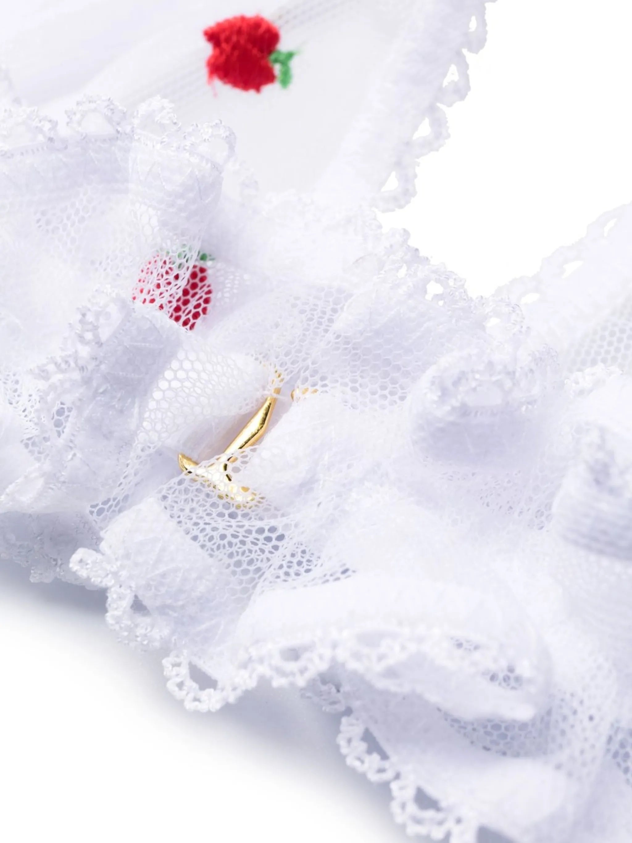 Pomme embroidered triangle bra