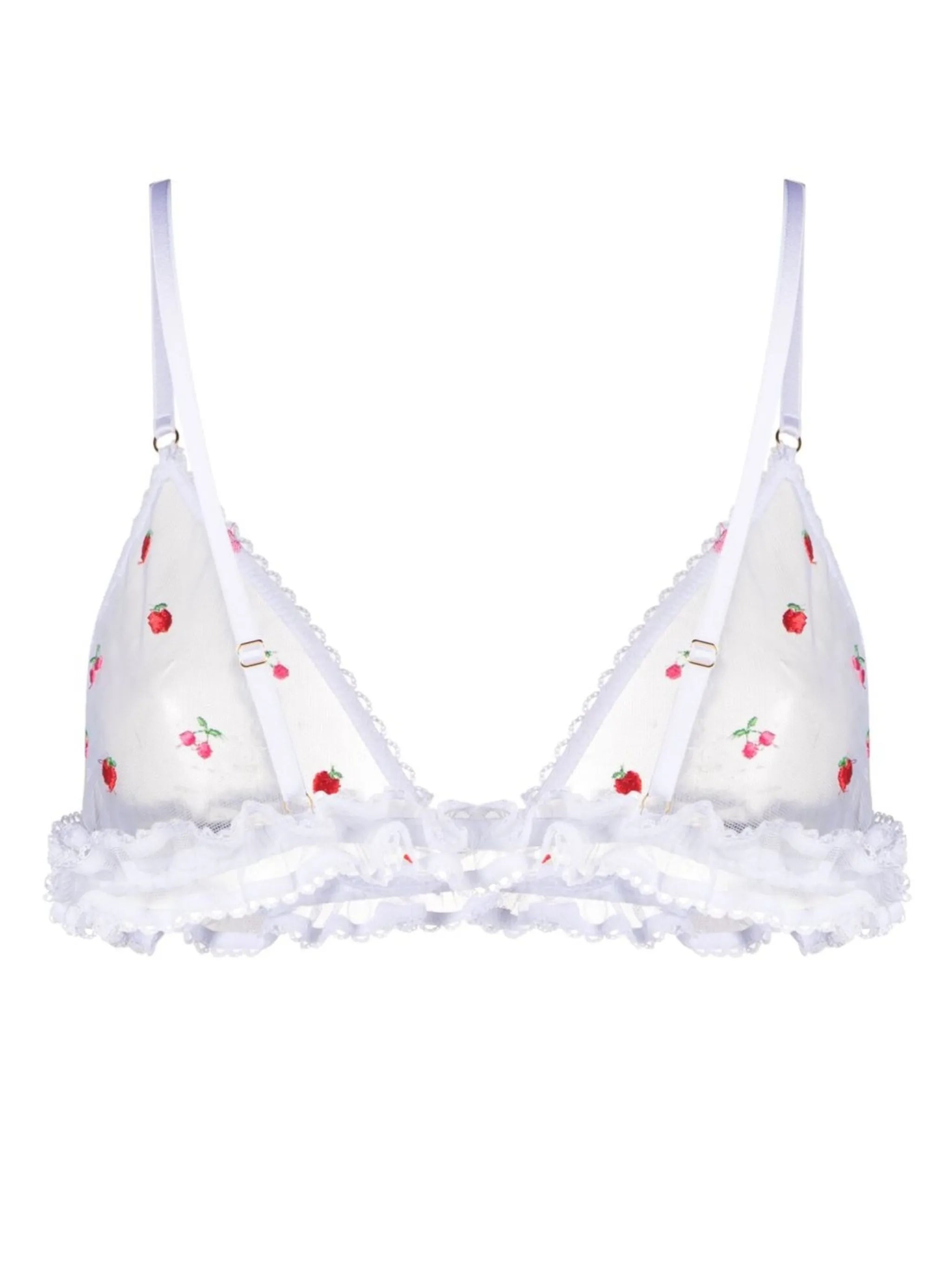 Pomme embroidered triangle bra