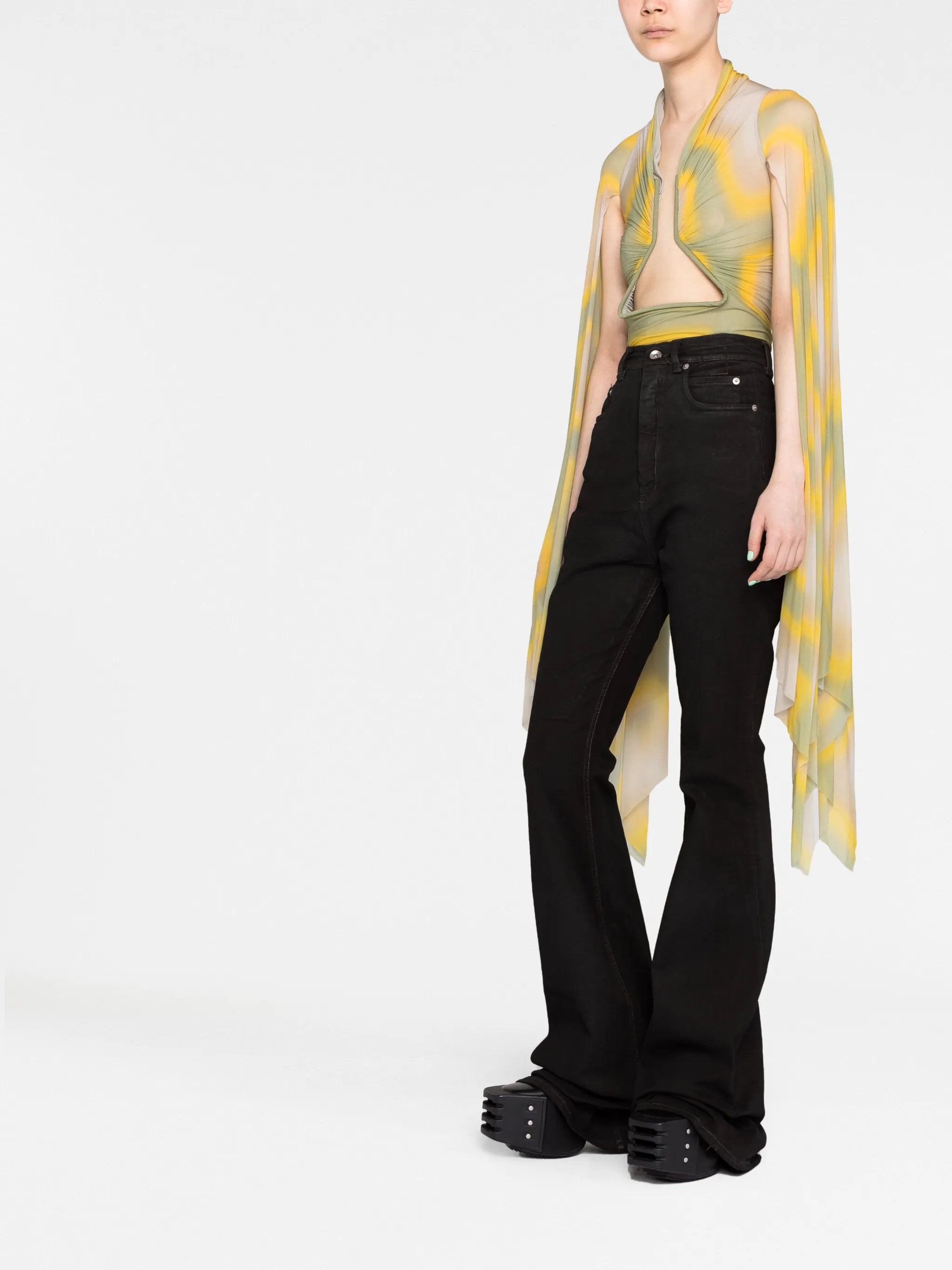 flared denim jeans