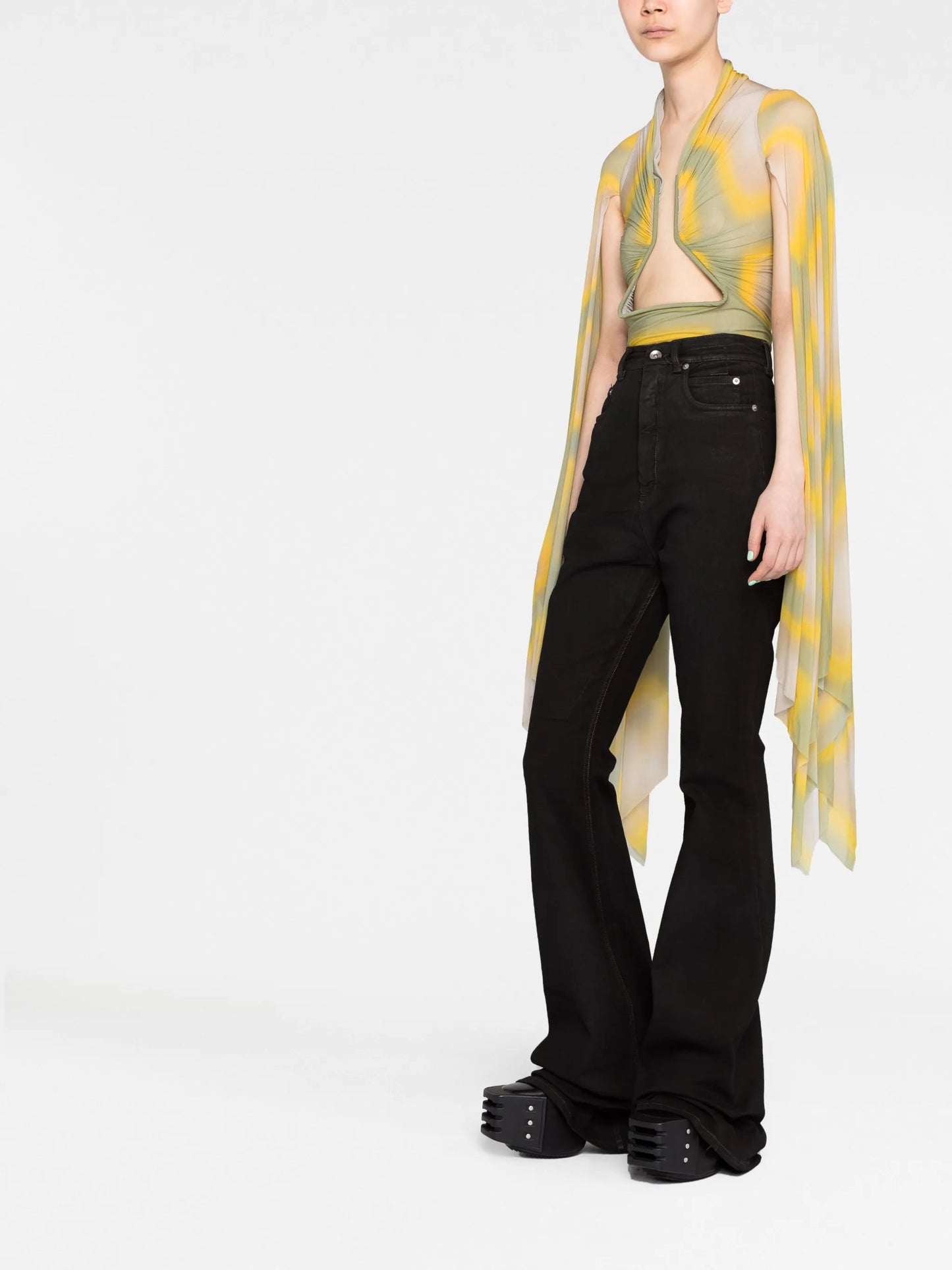 flared denim jeans