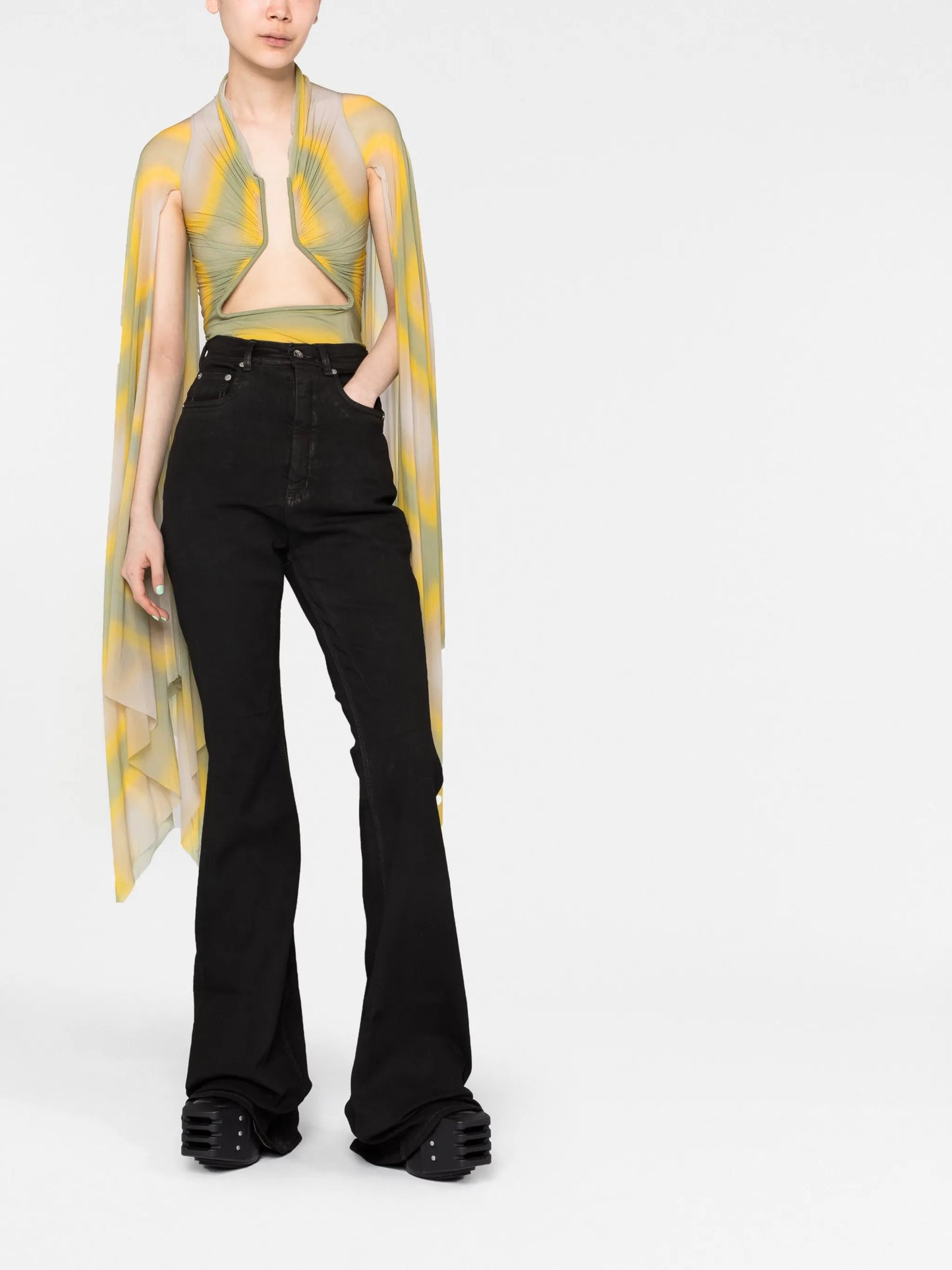 flared denim jeans