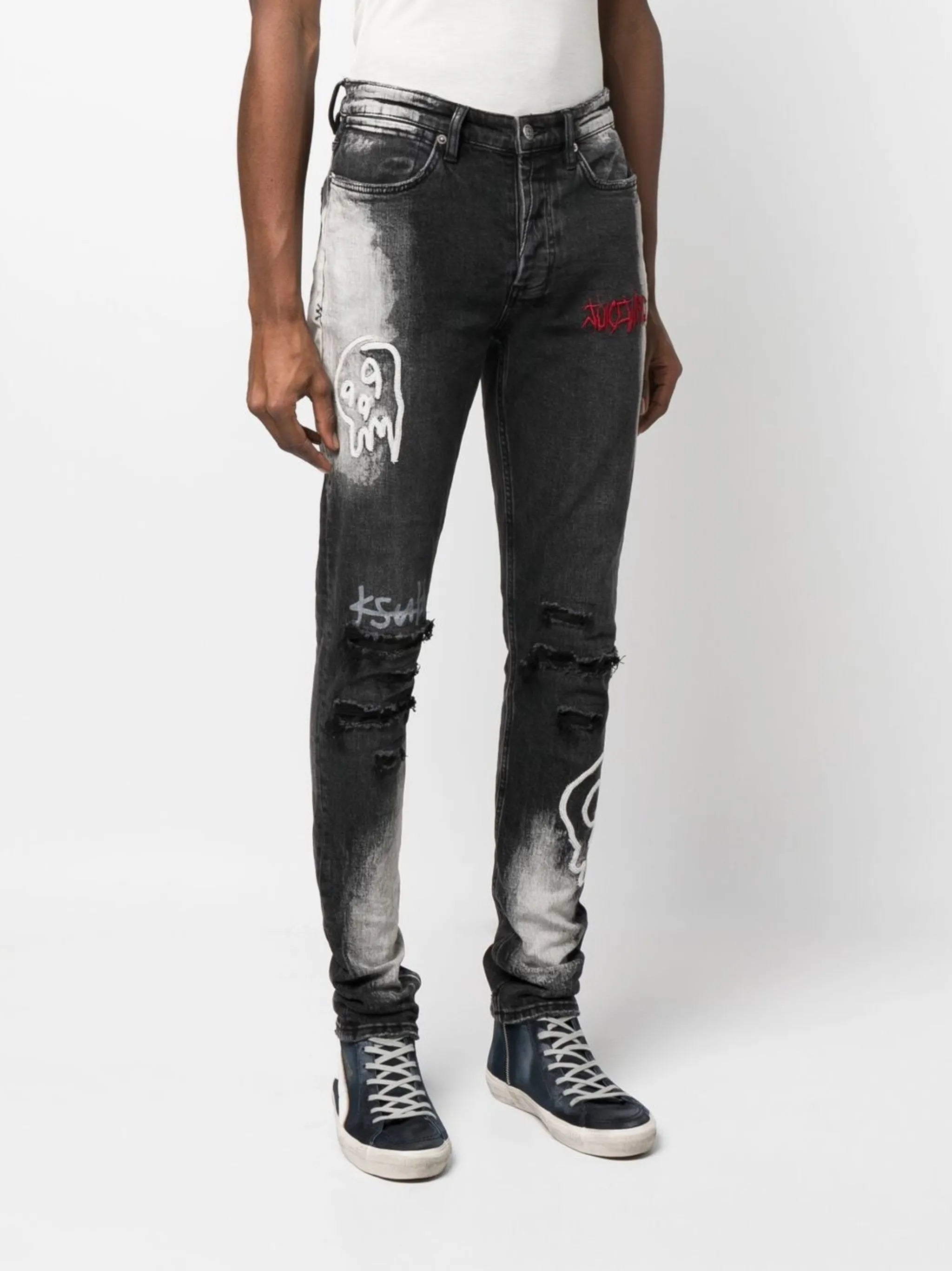 X Juice Wrld Van Winkle 999 Heavens jeans