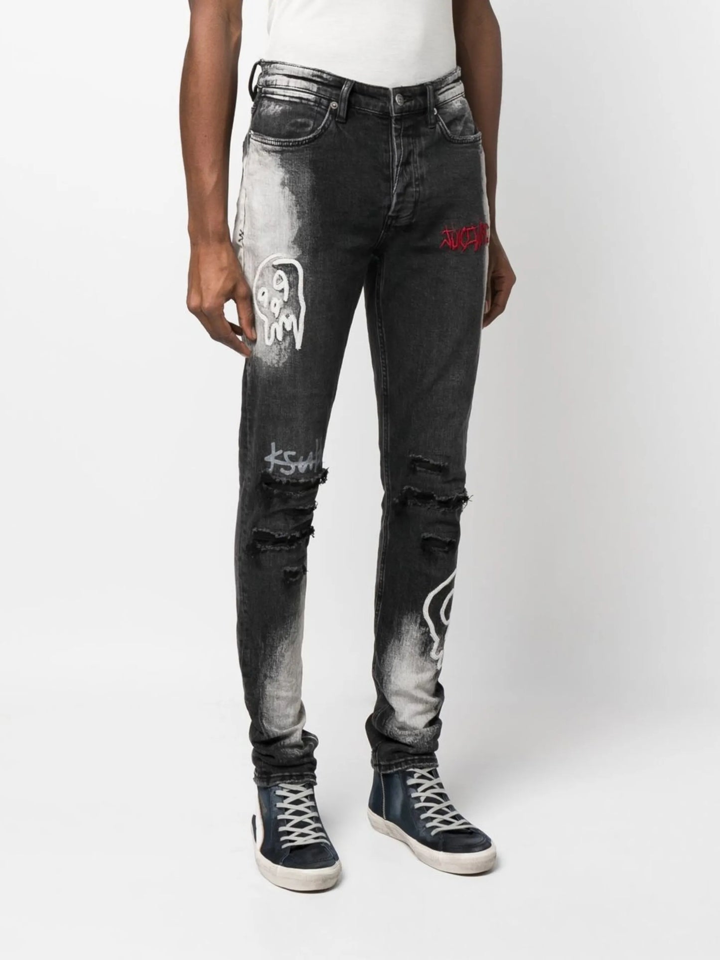X Juice Wrld Van Winkle 999 Heavens jeans