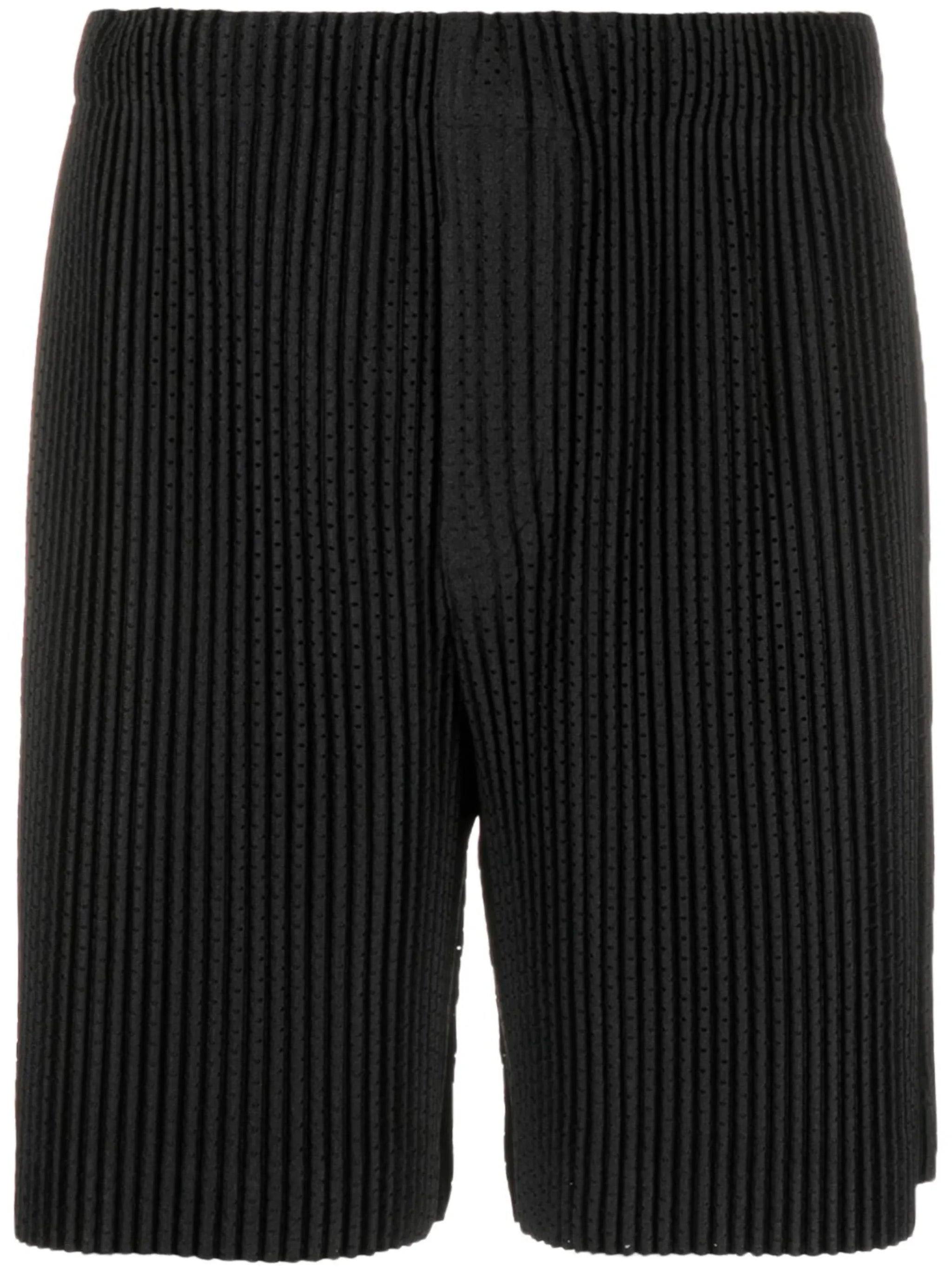 plissé-effect bermuda shorts